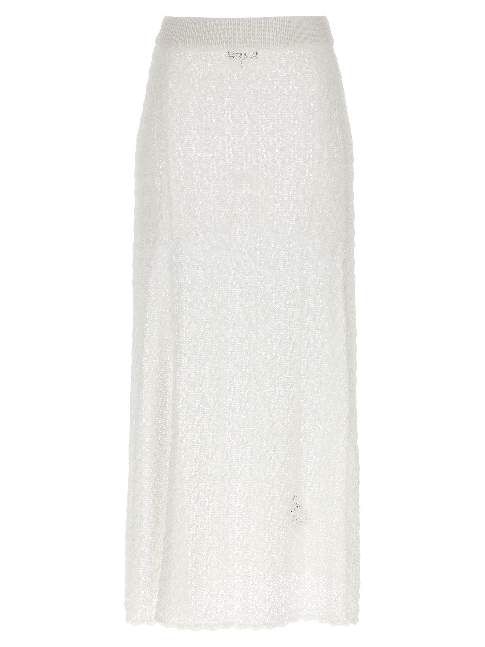 Ganni White Polyamide Mini Women's Skirt