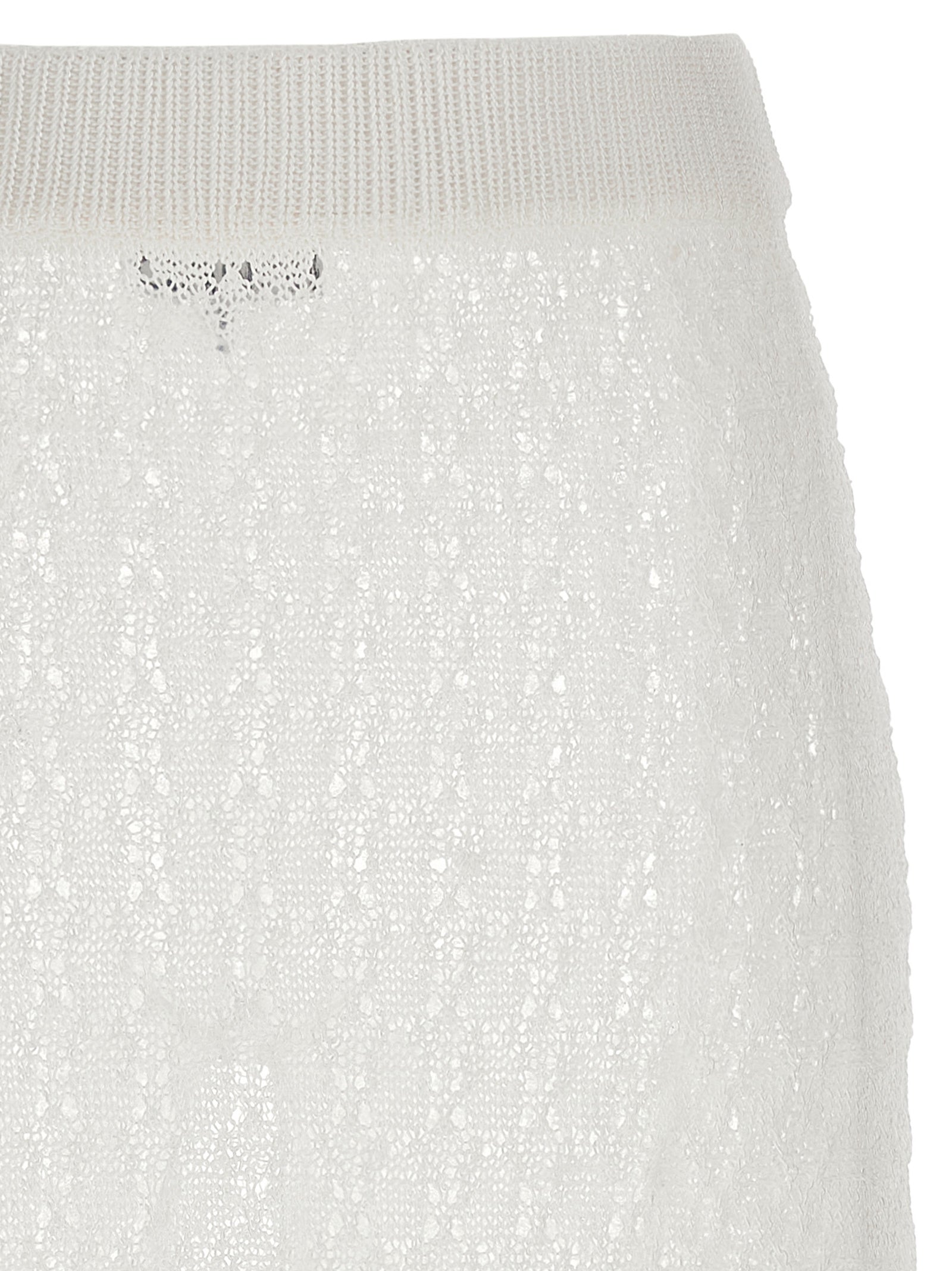 Ganni White Polyamide Mini Women's Skirt