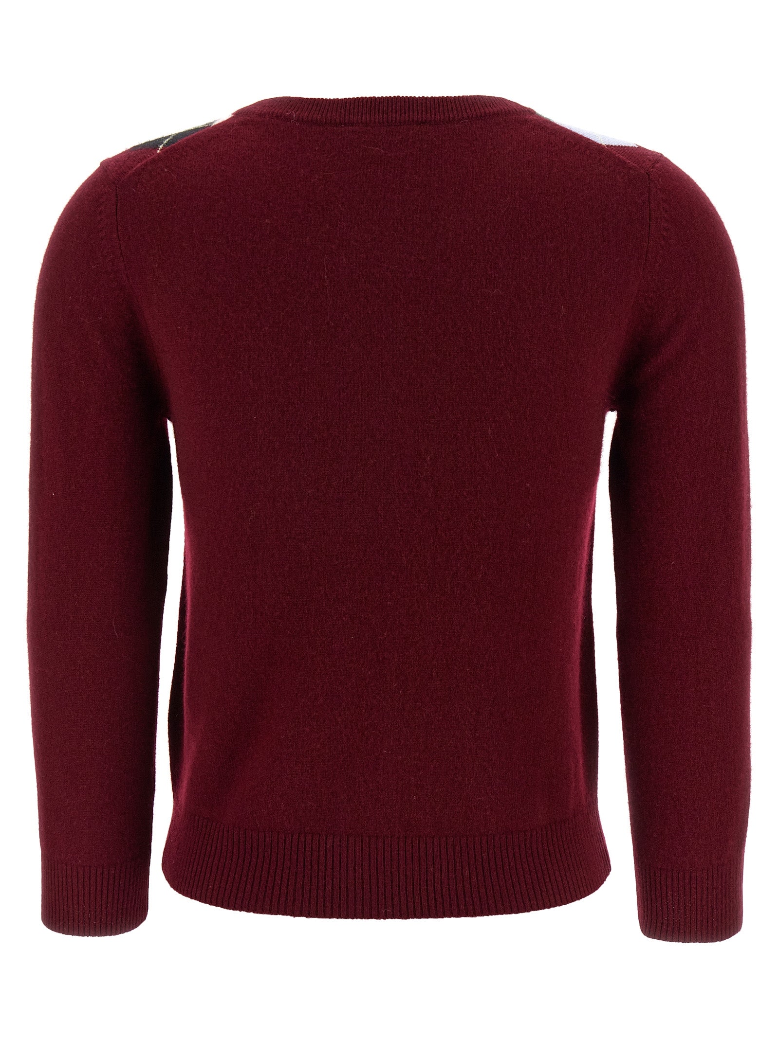 Ganni Bordeaux Merino Wool Women's Cardigan