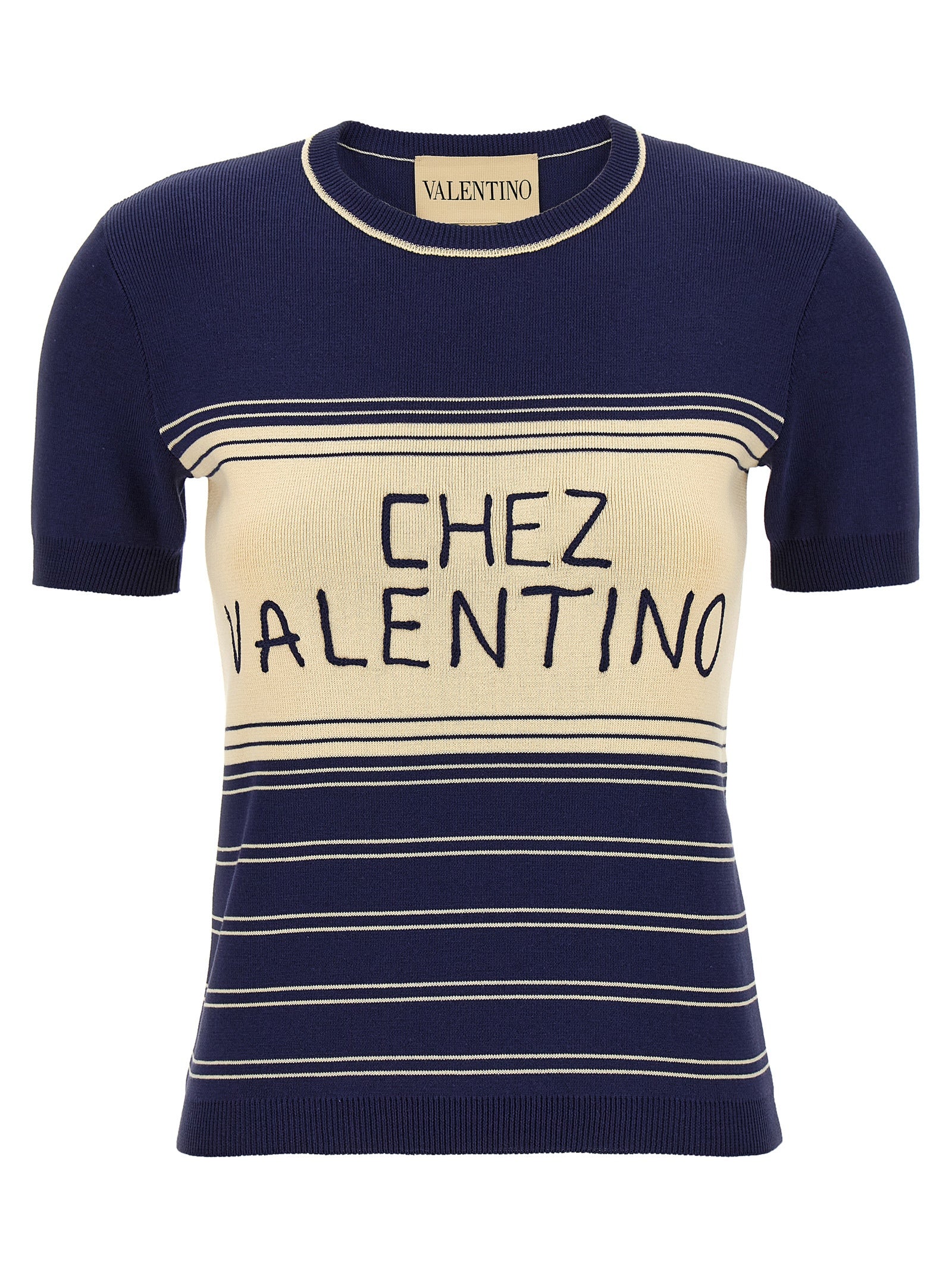 Valentino Garavani Blue Cotton Women's T-Shirt