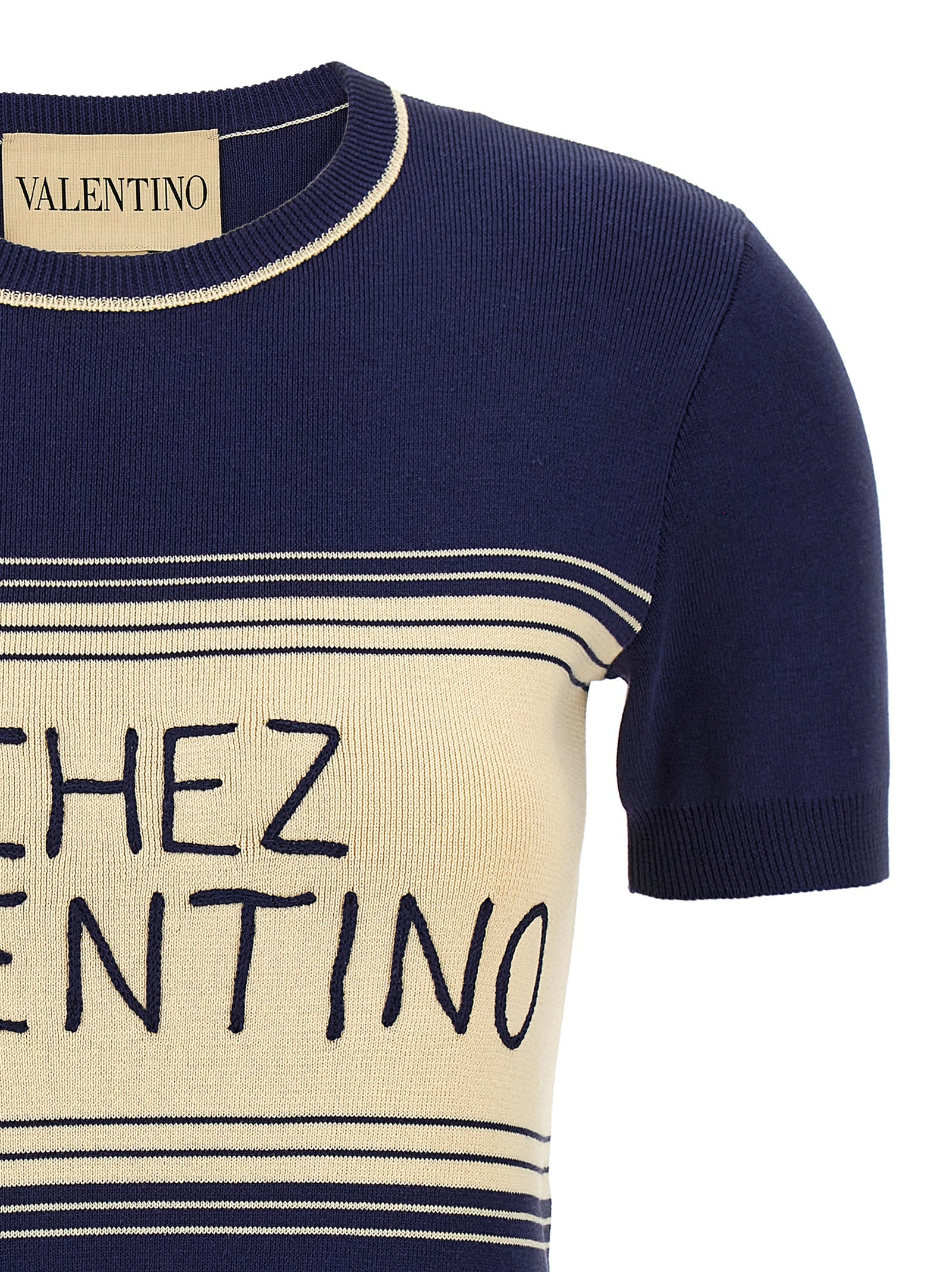 Valentino Garavani Blue Cotton Women's T-Shirt