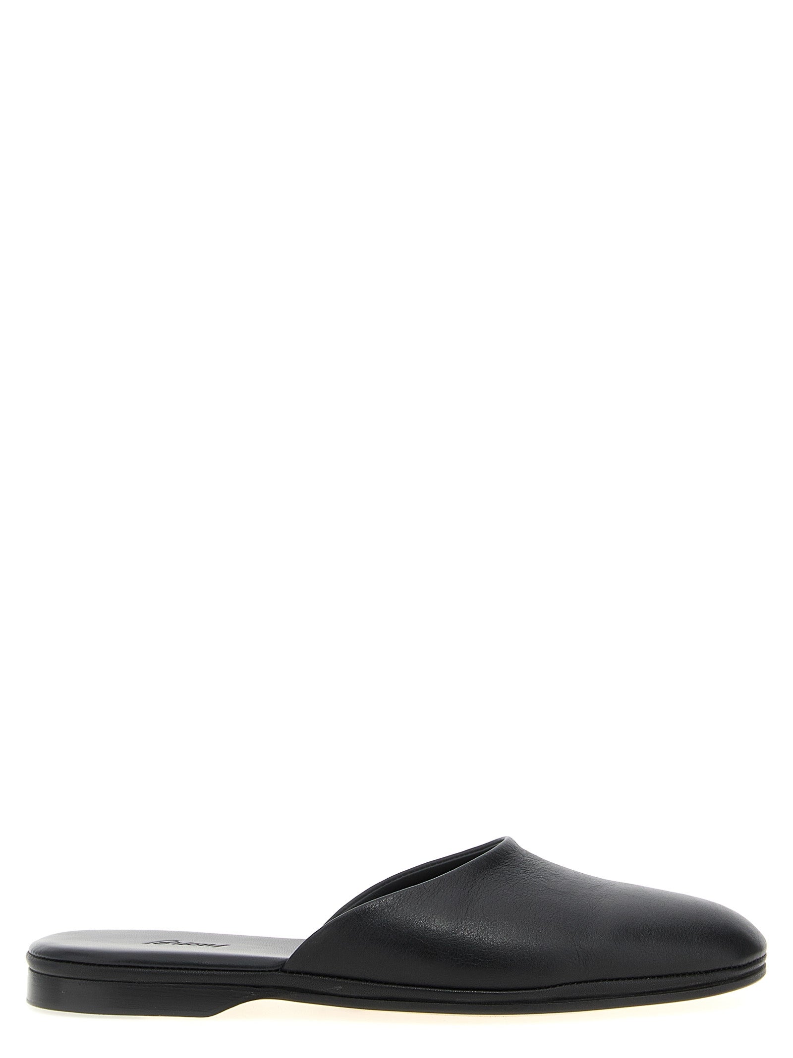 Brioni Black Calfskin Women's Mules