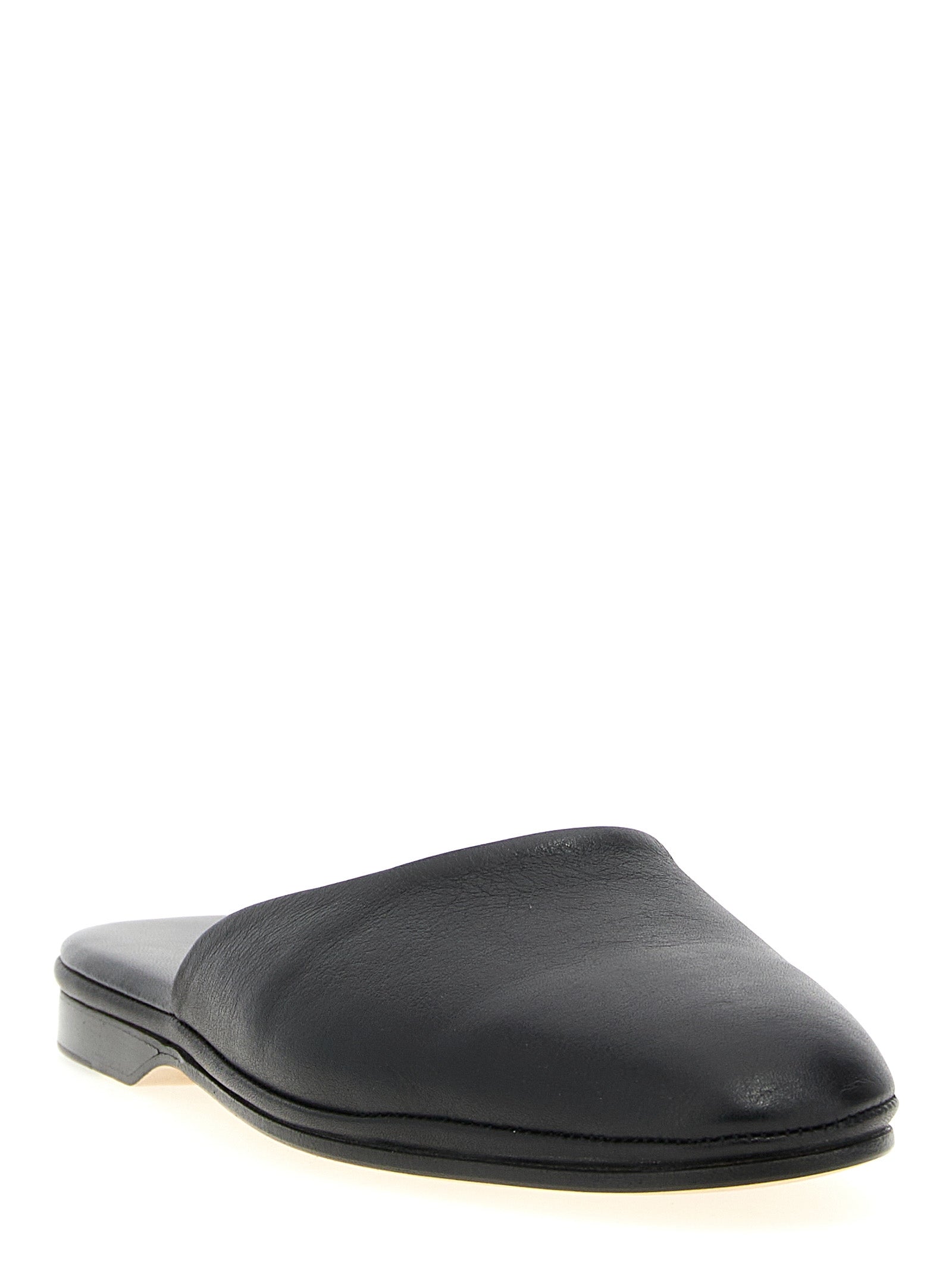 Brioni Black Calfskin Women's Mules