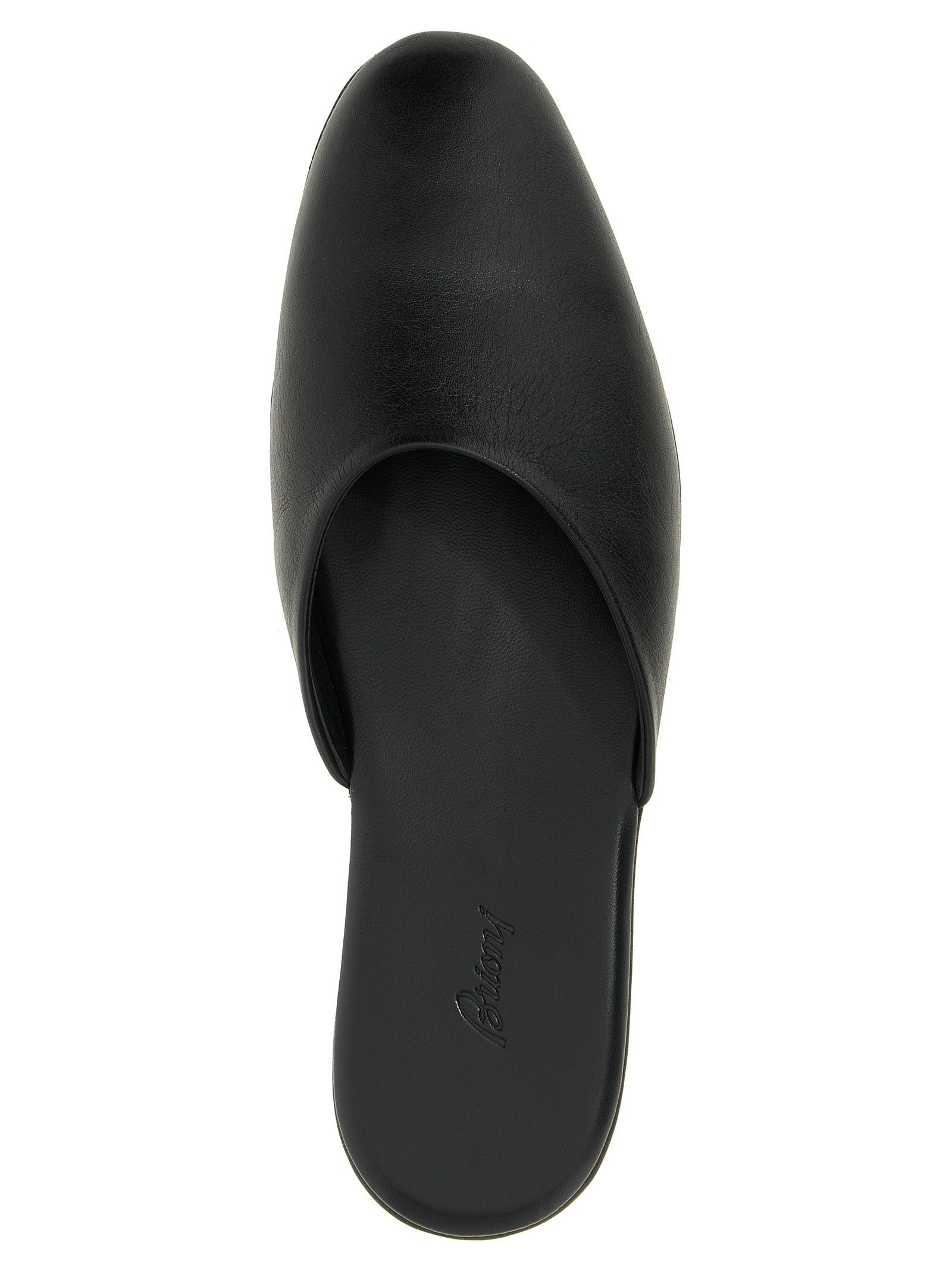 Brioni Black Calfskin Women's Mules