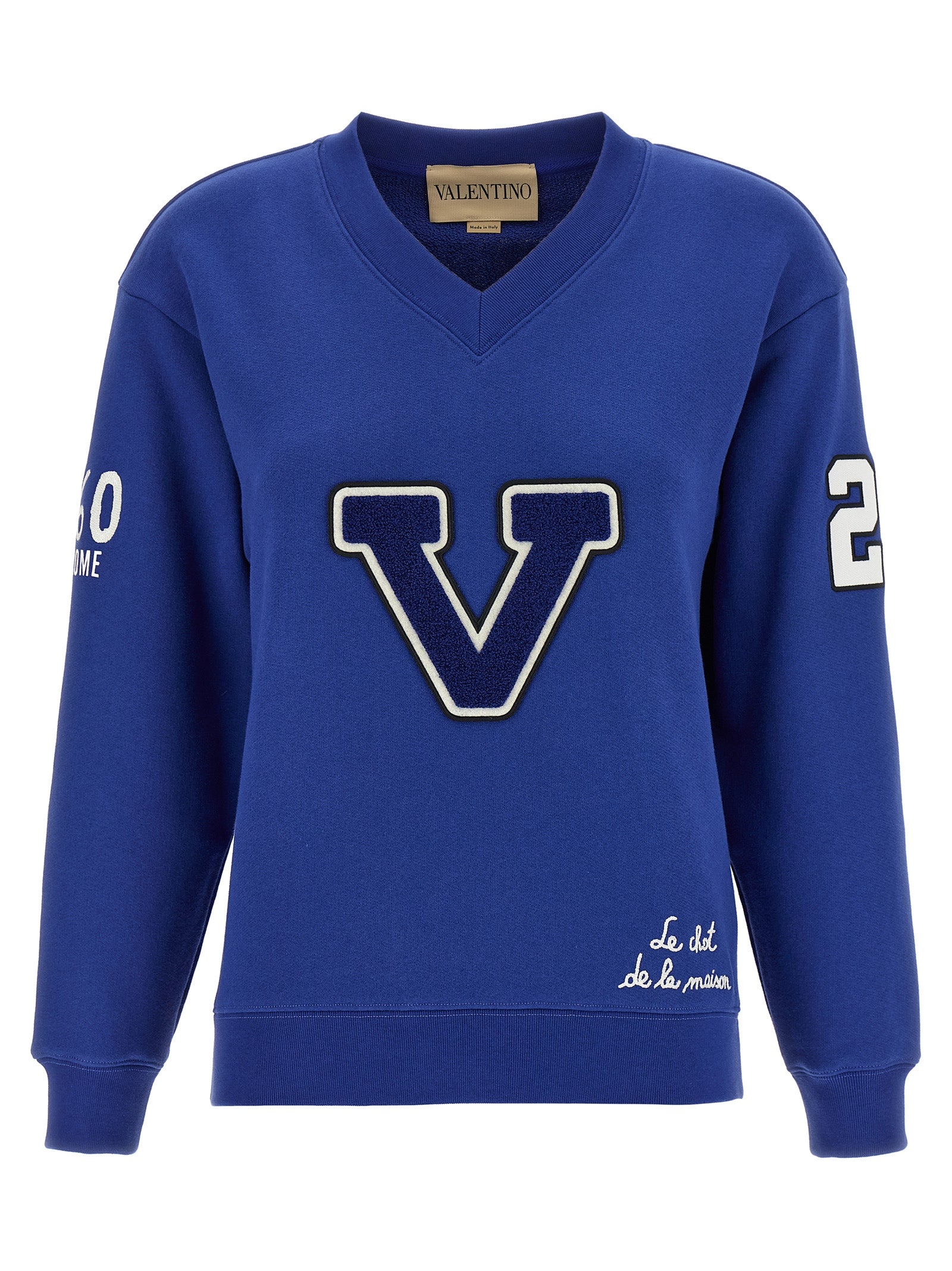 Valentino Garavani Blue Cotton Women's Sweatshirt
