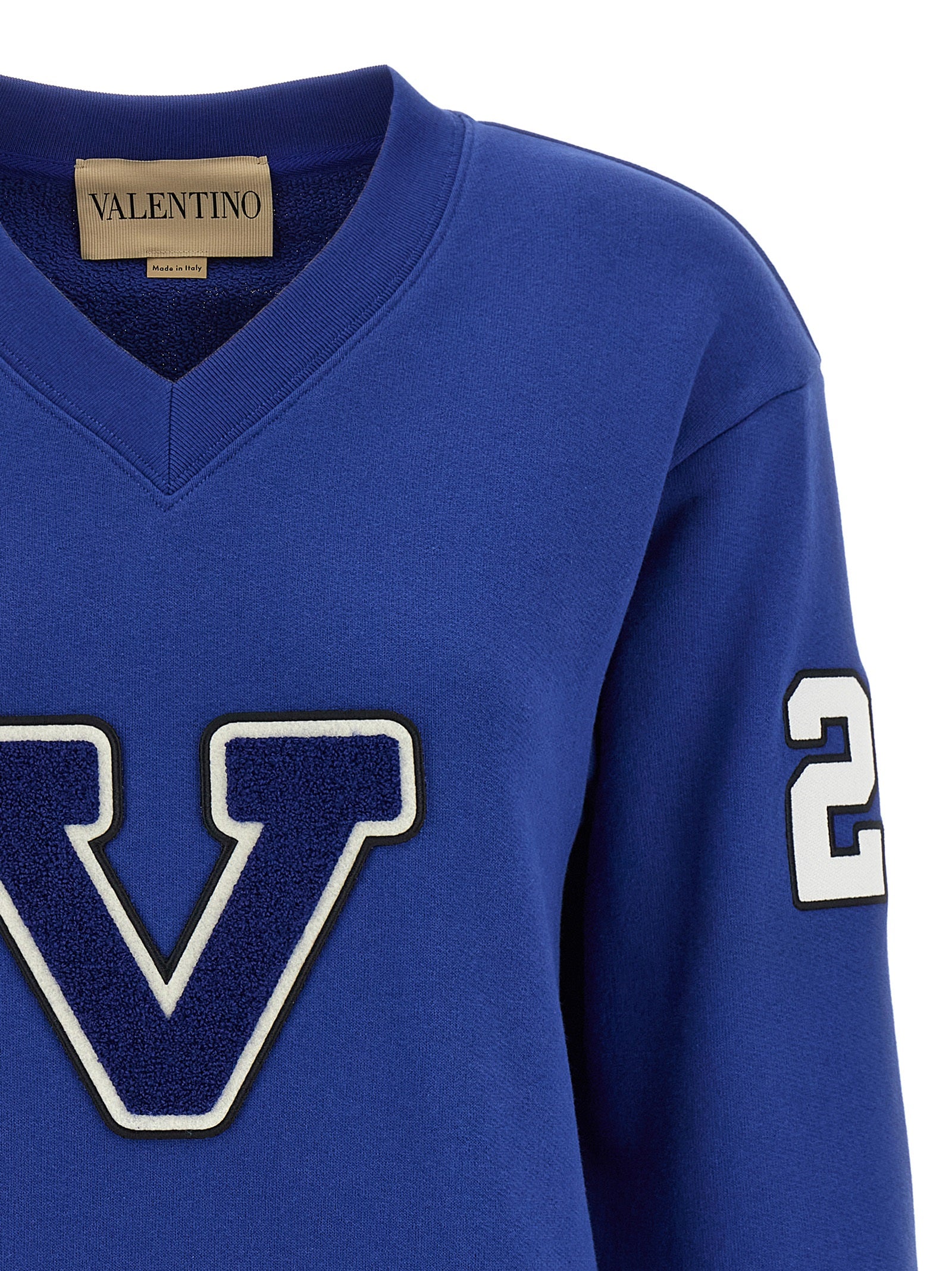 Valentino Garavani Blue Cotton Women's Sweatshirt