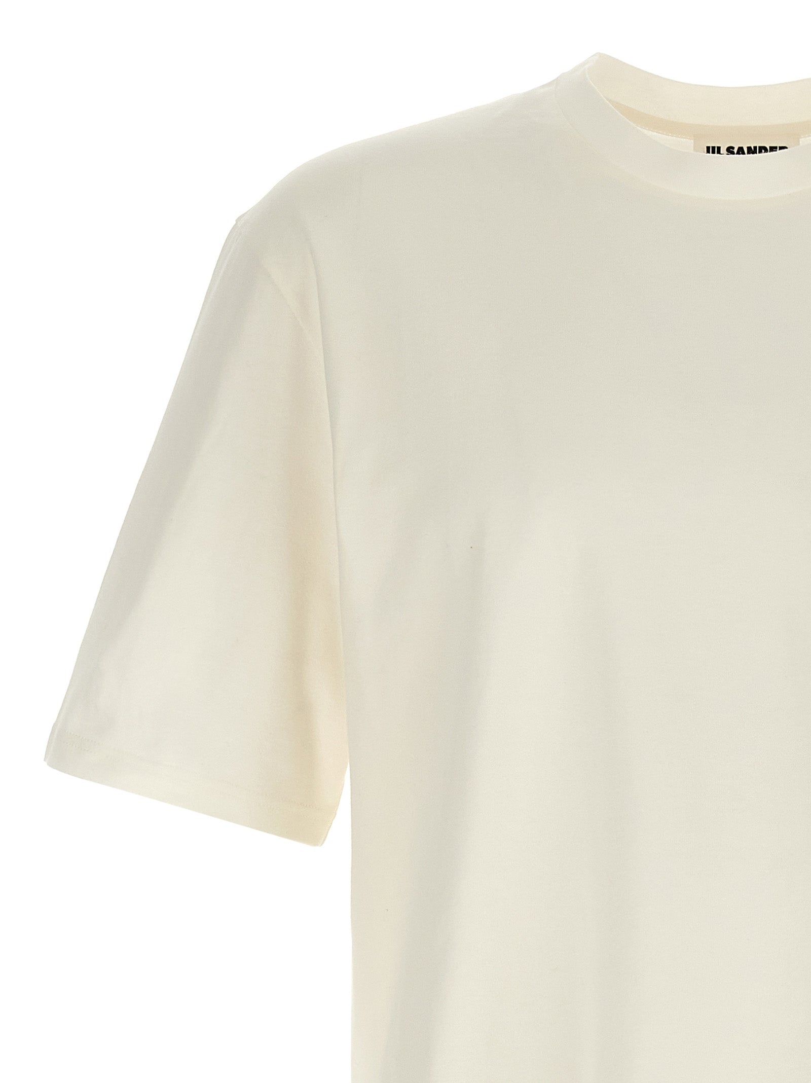 Jil Sander White Cotton Long Sleeve Men's T-Shirt