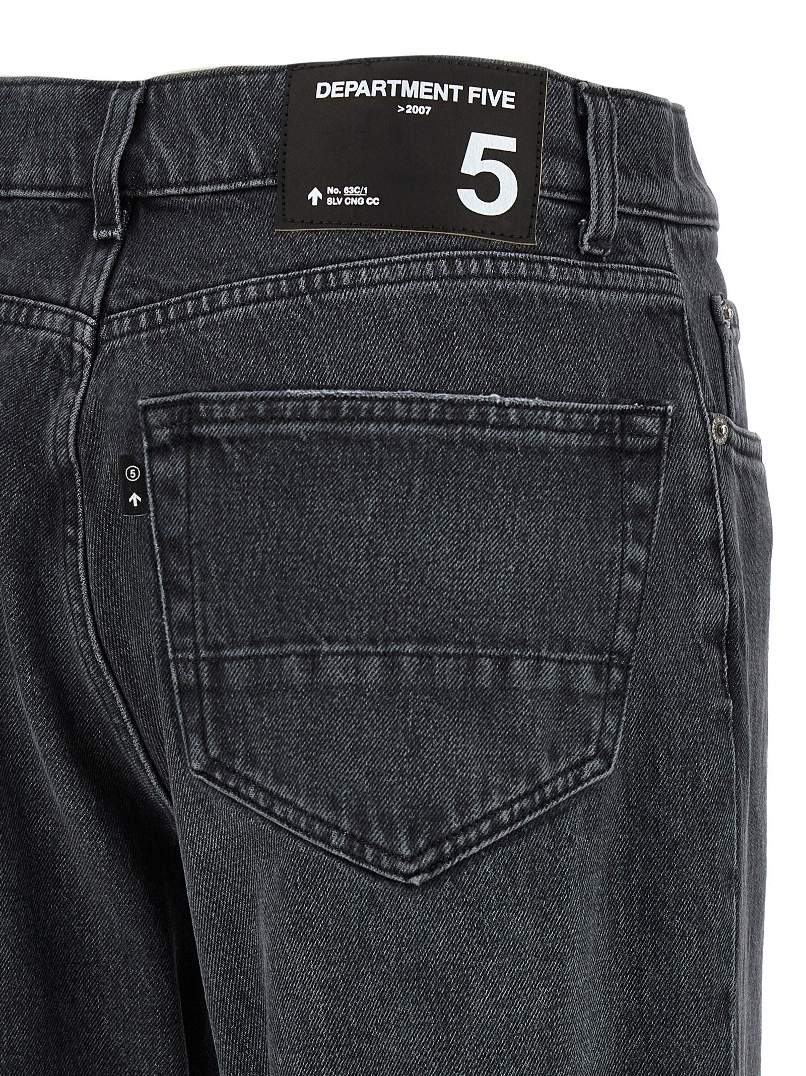 Department 5 Gray Cotton Straight-Leg Men's Jeans