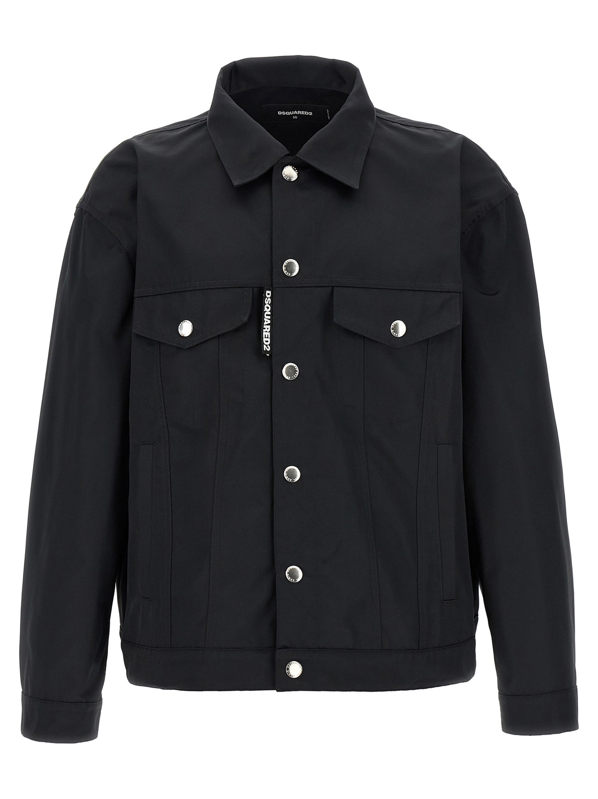 Dsquared² Black Polyester Full-Length Men's Jacket