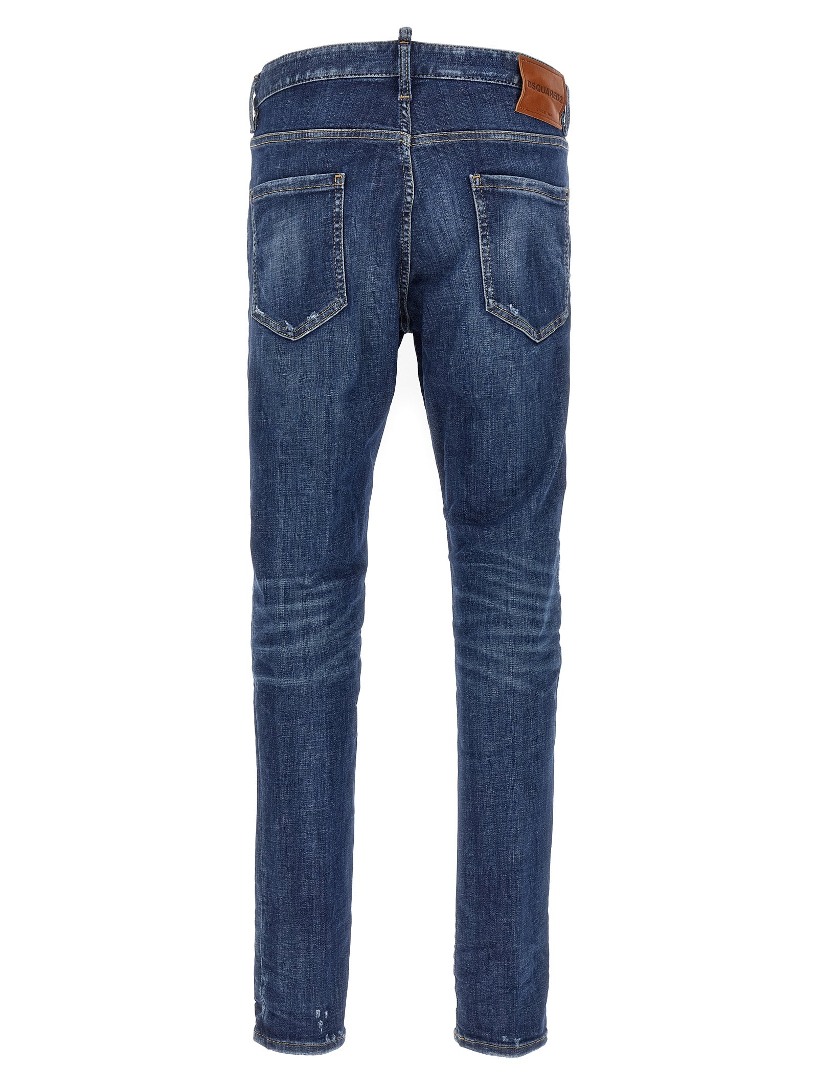 Dsquared² Blue Cotton Slim Fit Men's Jeans