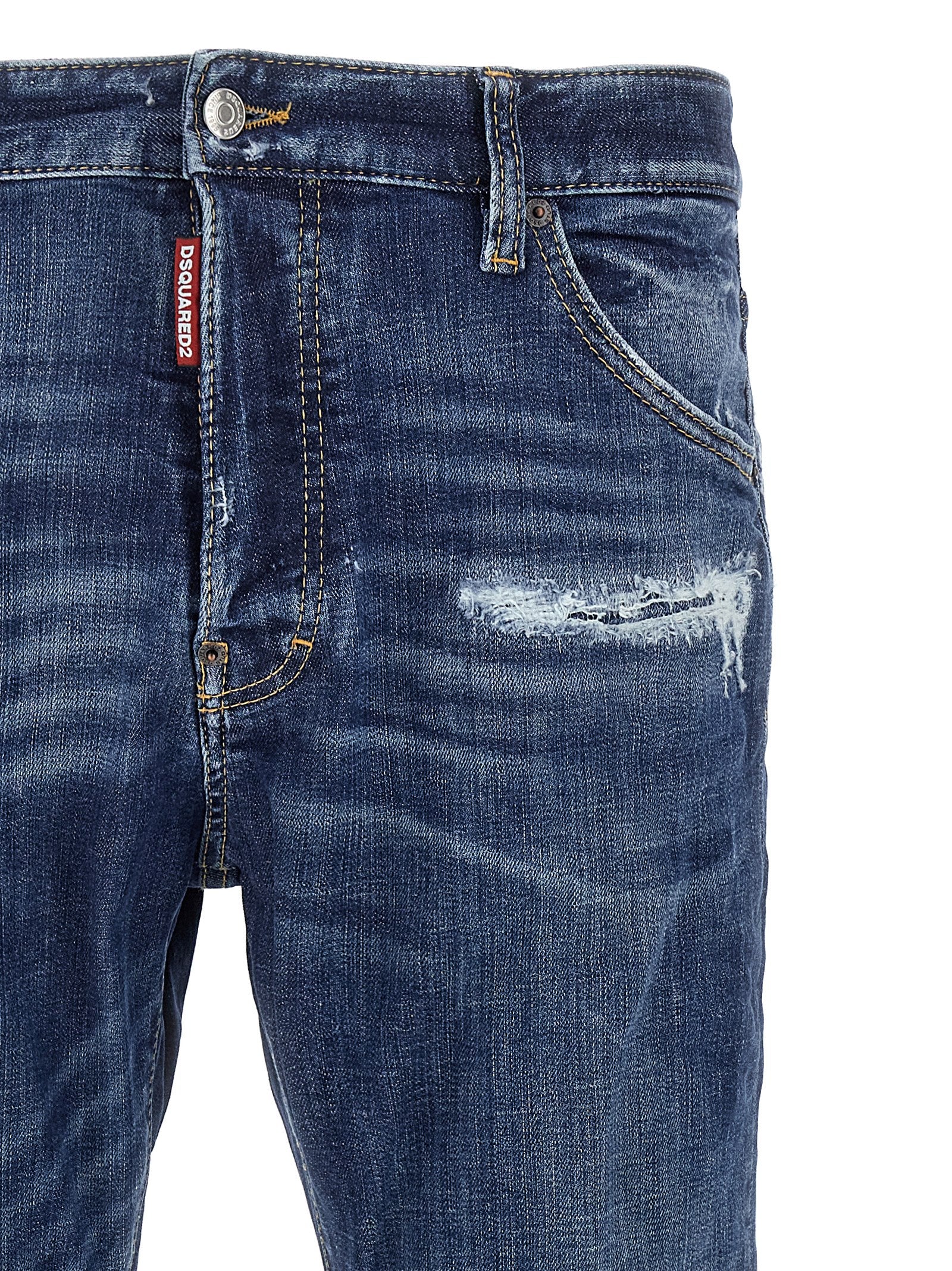 Dsquared² Blue Cotton Slim Fit Men's Jeans