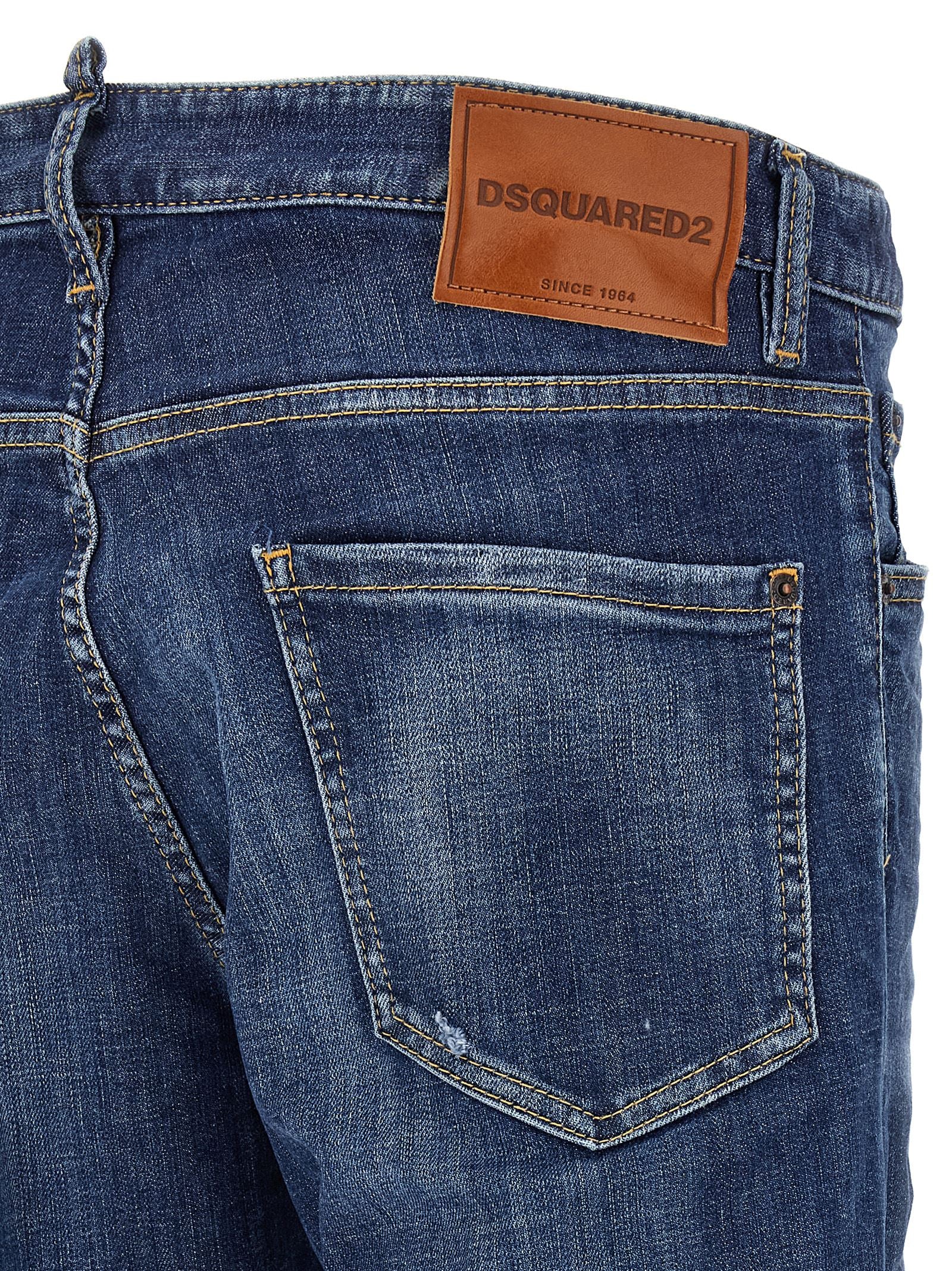 Dsquared² Blue Cotton Slim Fit Men's Jeans