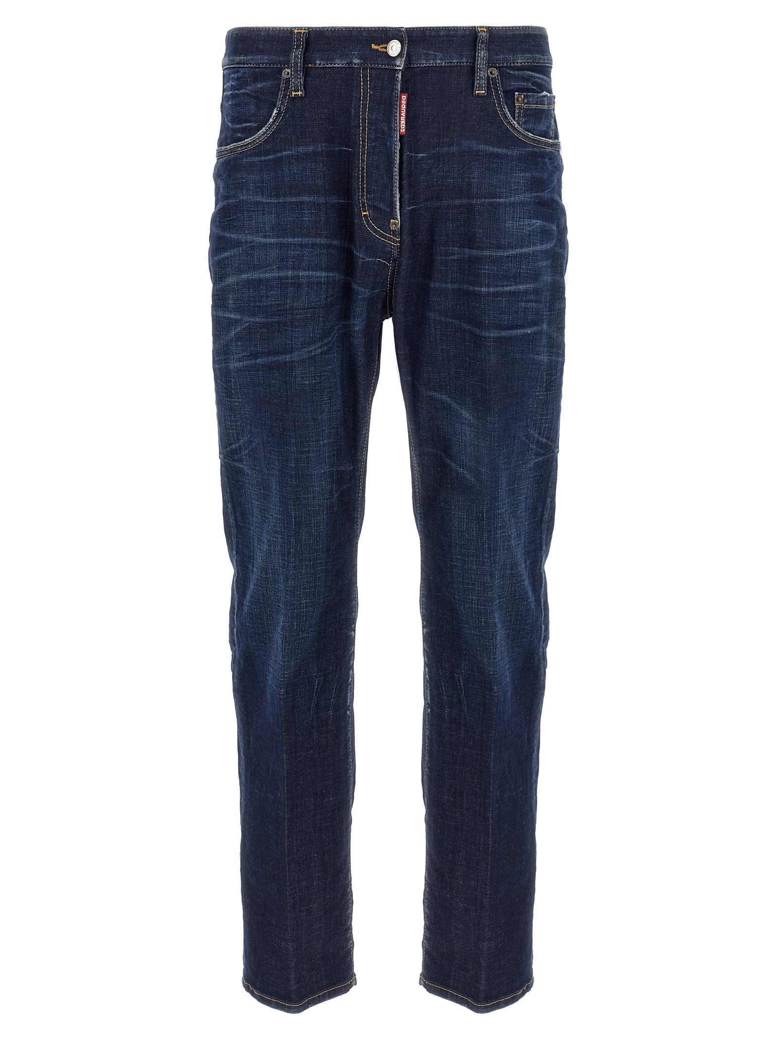 Dsquared² Blue Cotton Straight-Leg Men's Jeans