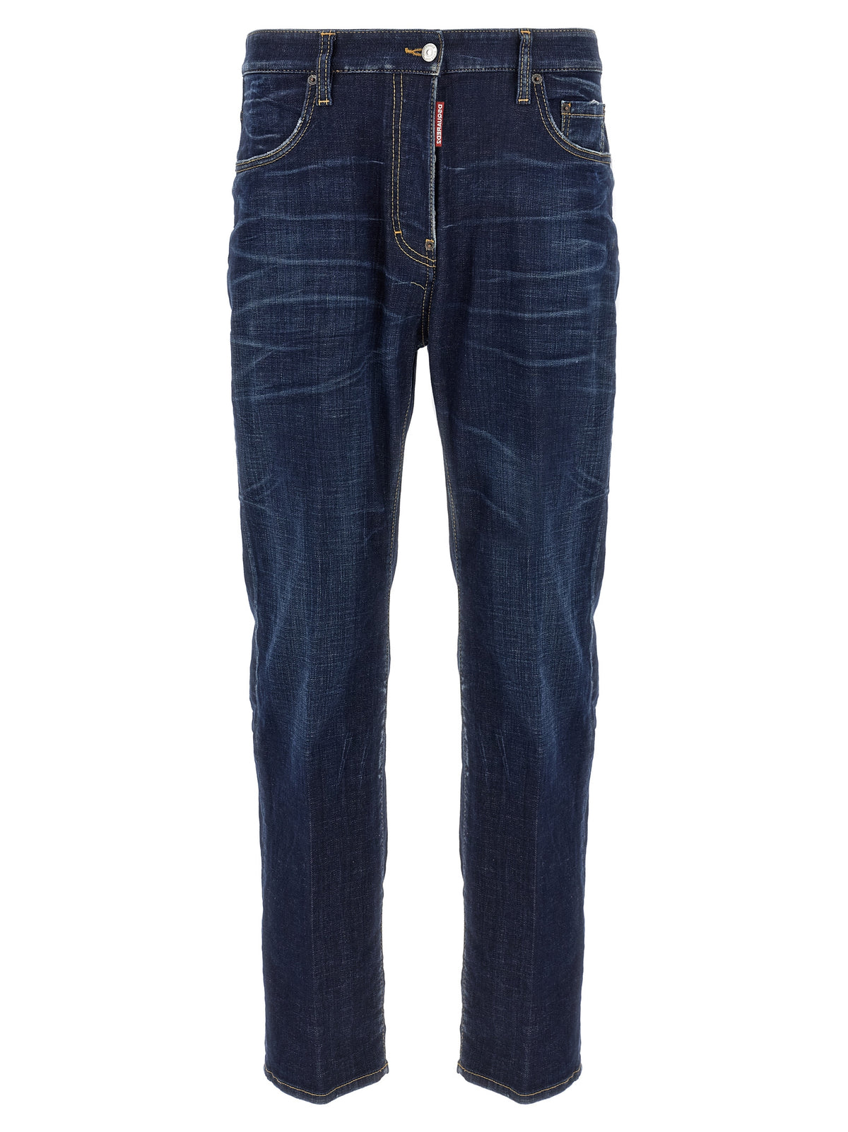 Dsquared² Blue Cotton Straight-Leg Men's Jeans