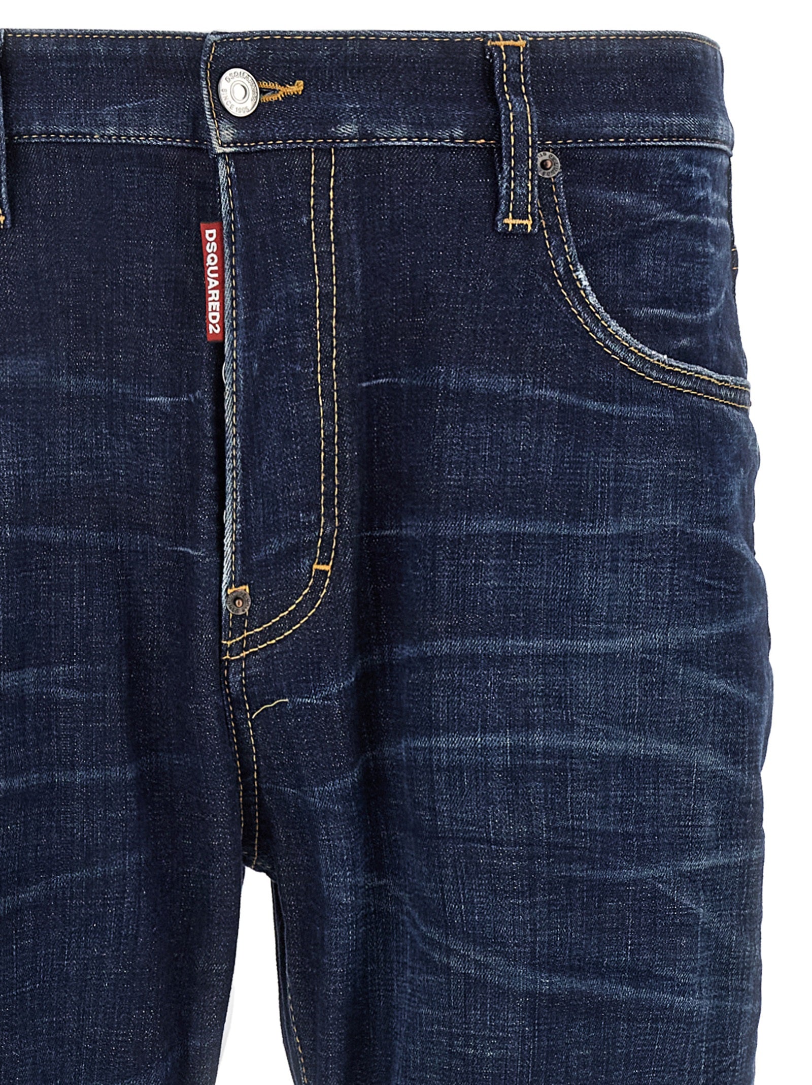 Dsquared² Blue Cotton Straight-Leg Men's Jeans