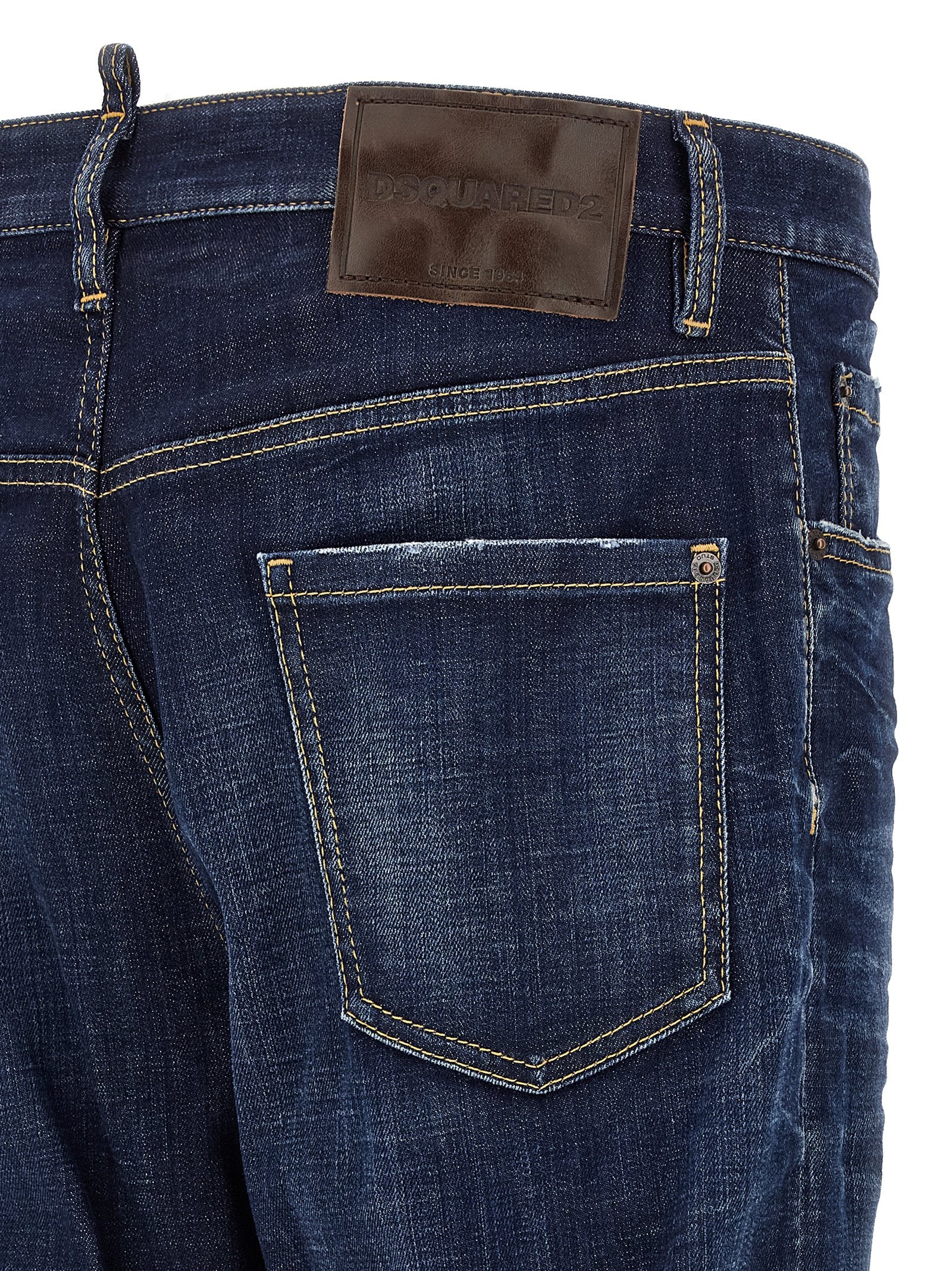 Dsquared² Blue Cotton Straight-Leg Men's Jeans