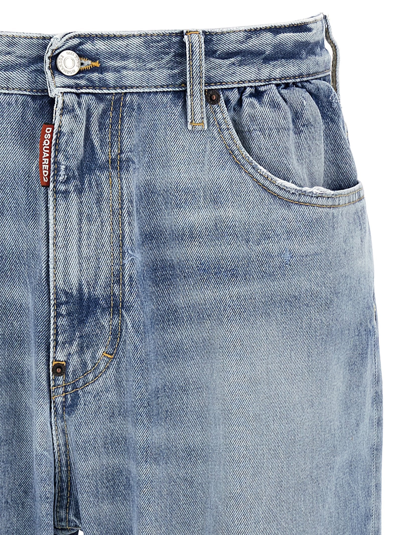 Dsquared² Blue Cotton Relaxed Fit Men's Jeans