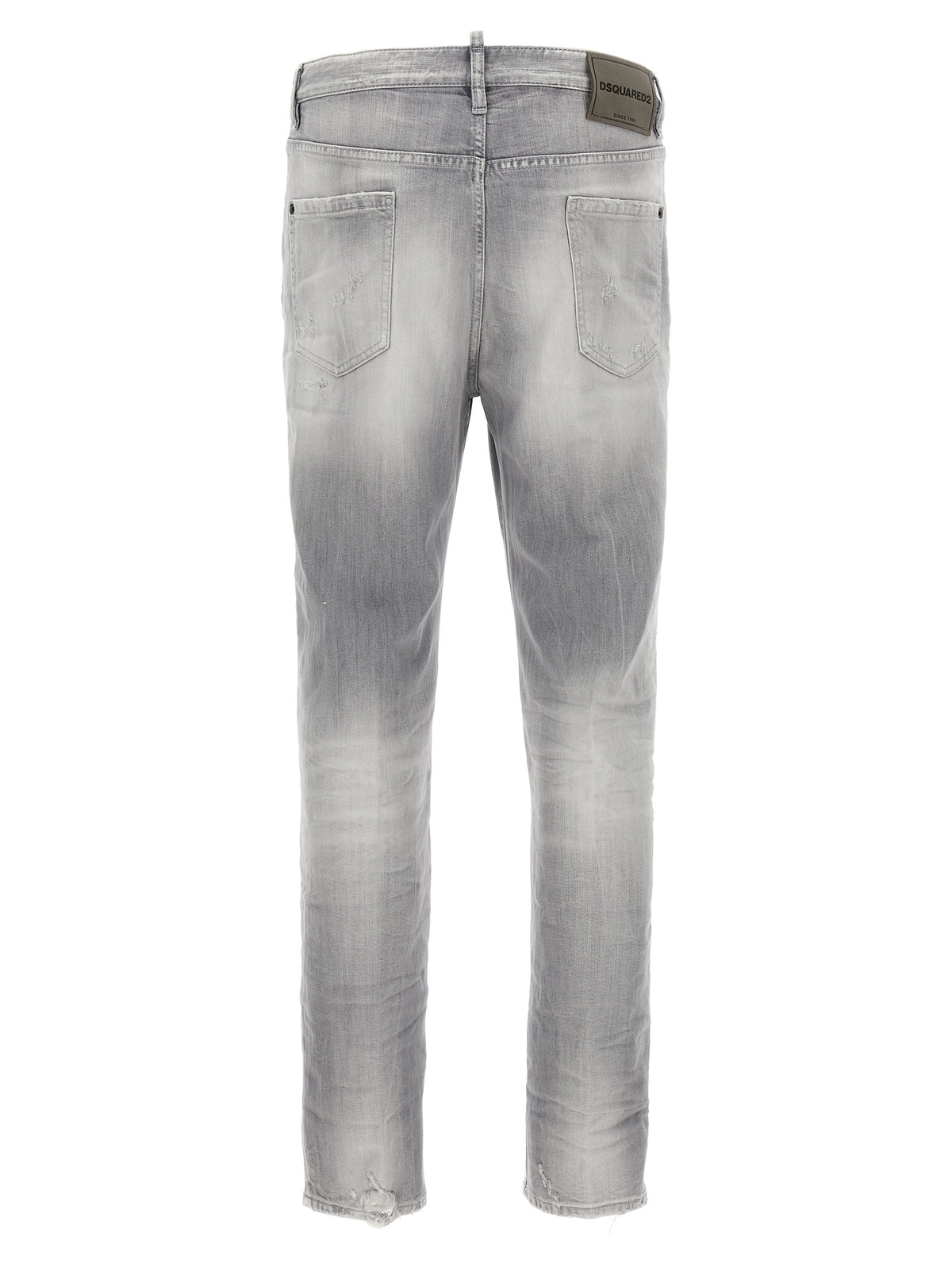 Dsquared² Gray Cotton Straight-Leg Men's Jeans