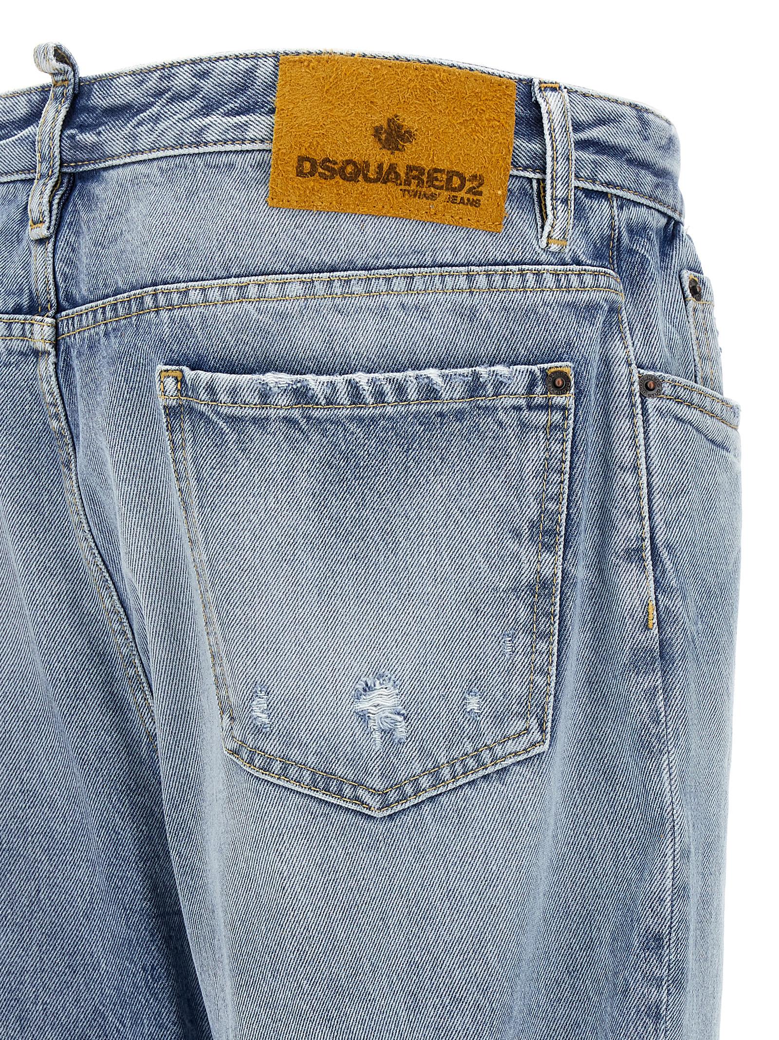 Dsquared² Blue Cotton Relaxed Fit Men's Jeans
