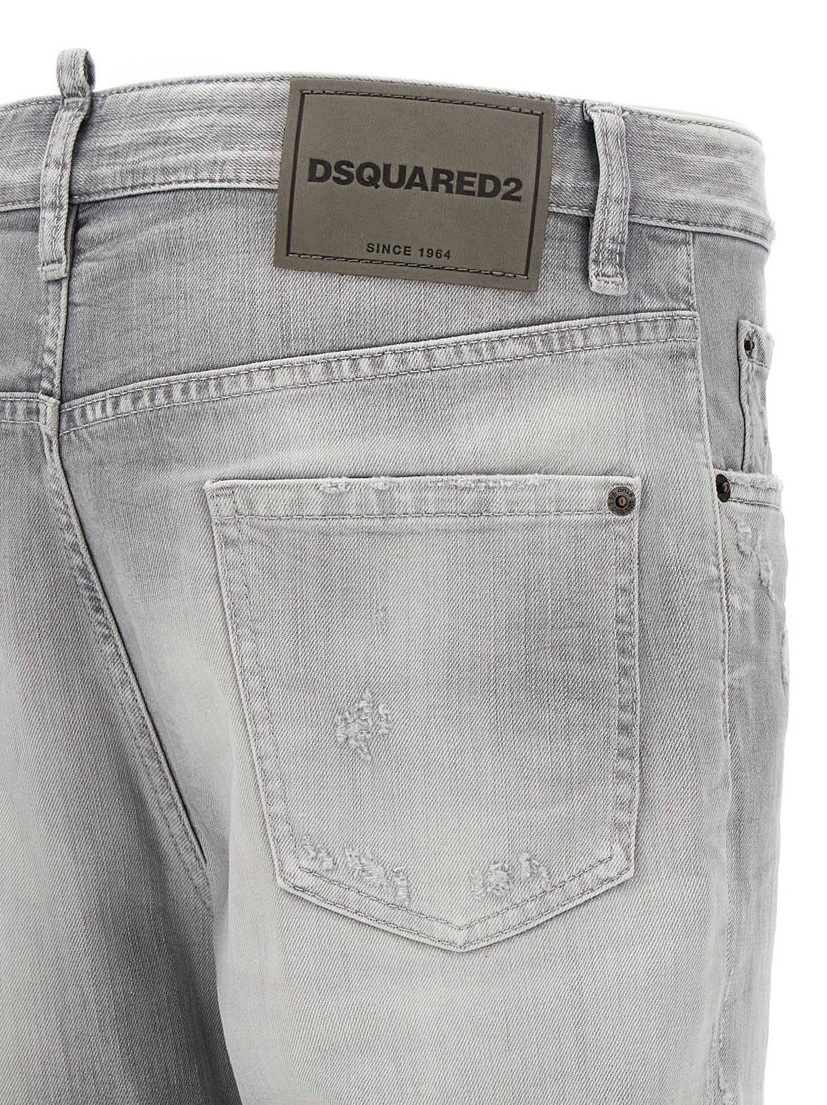 Dsquared² Gray Cotton Straight-Leg Men's Jeans