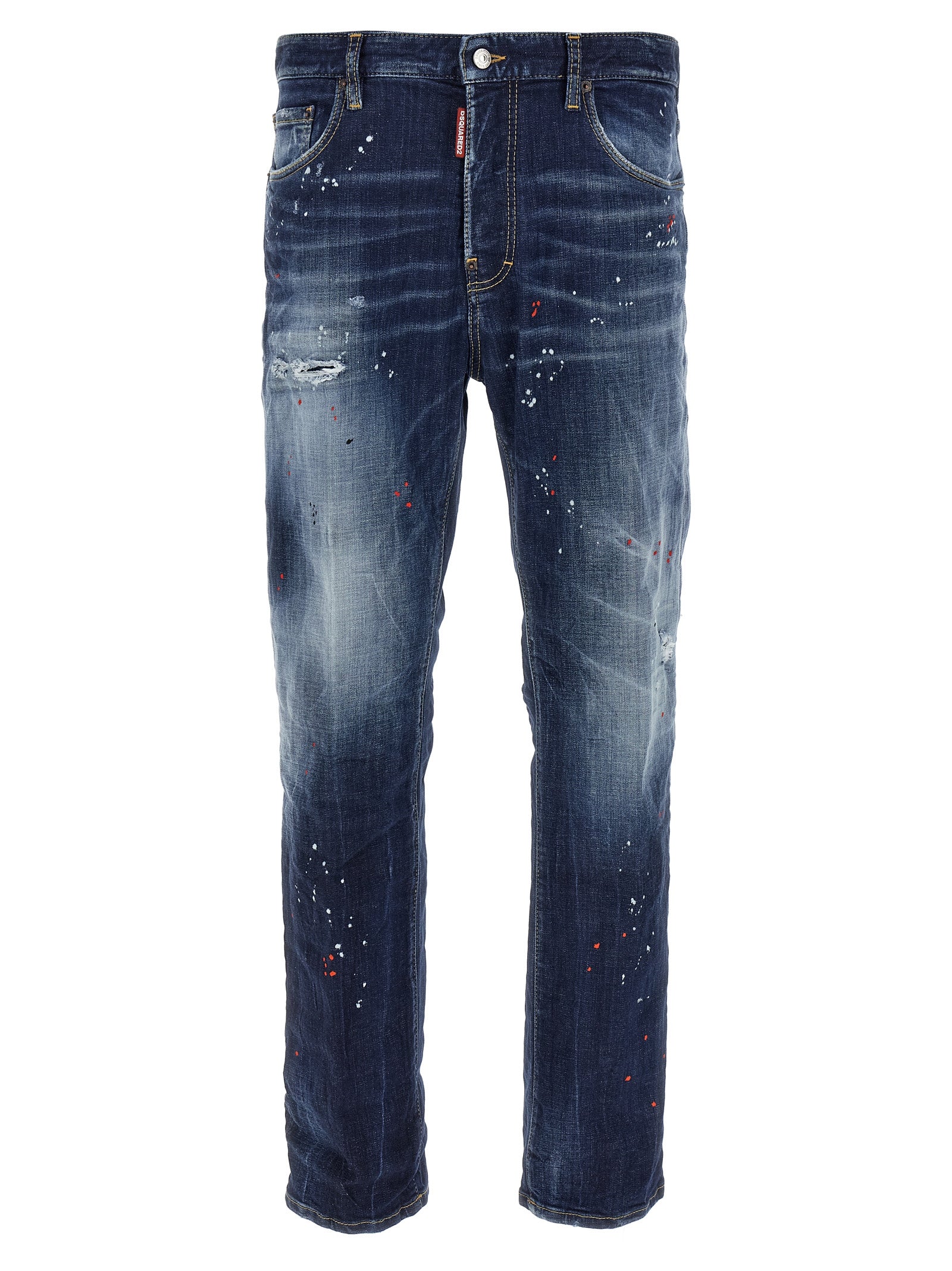 Dsquared² Blue Cotton Relaxed Fit Men's Jeans