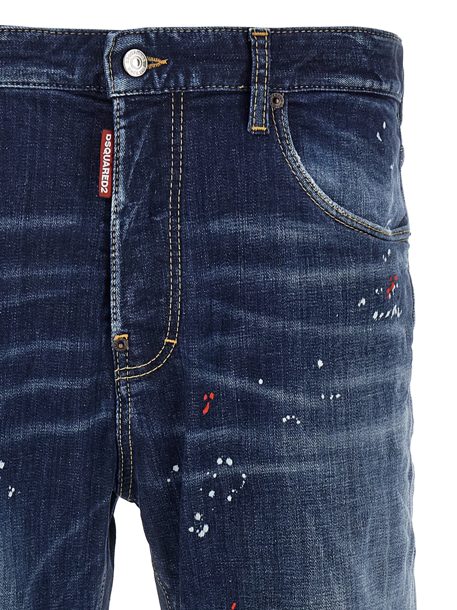 Dsquared² Blue Cotton Relaxed Fit Men's Jeans