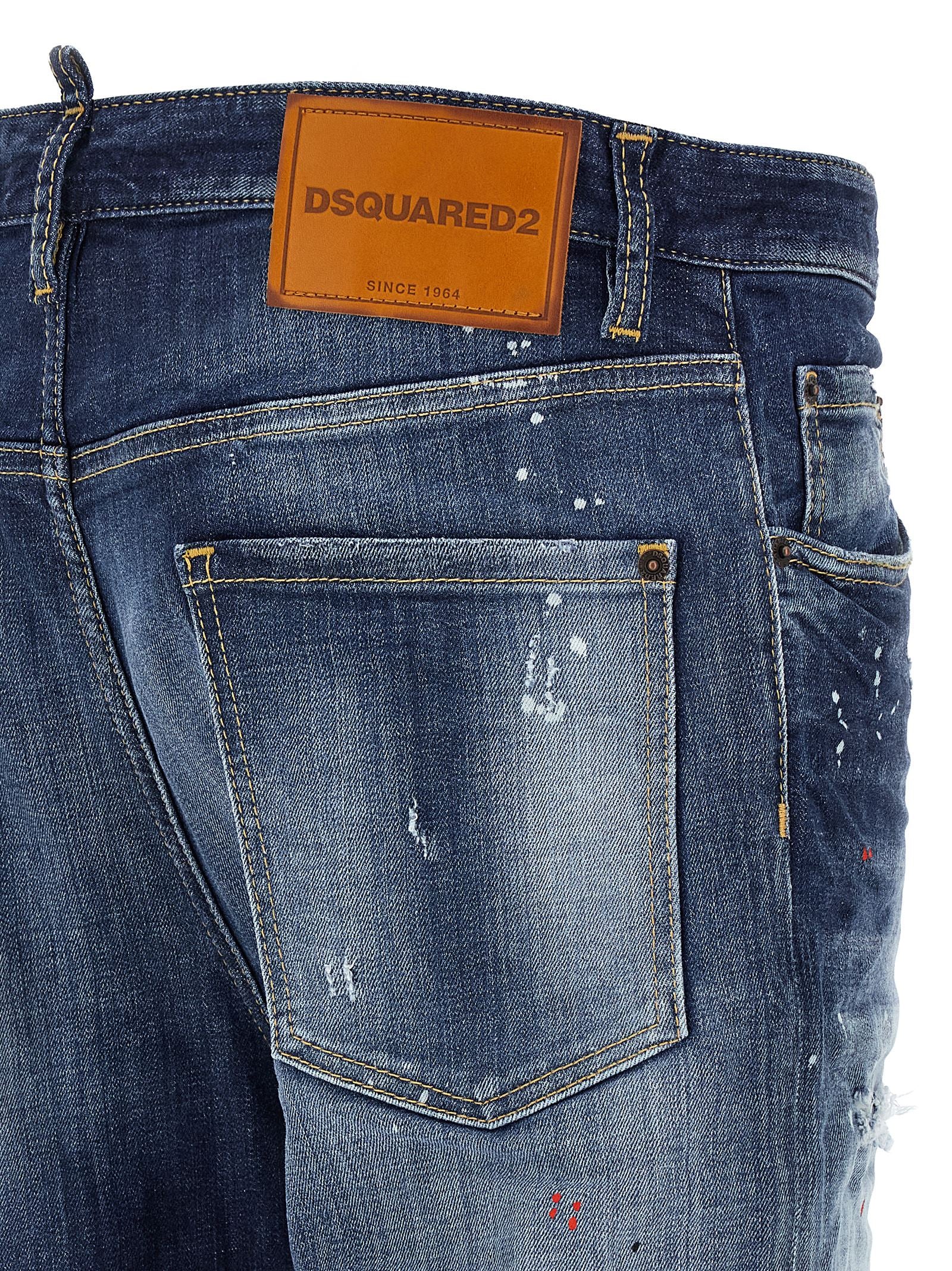 Dsquared² Blue Cotton Relaxed Fit Men's Jeans