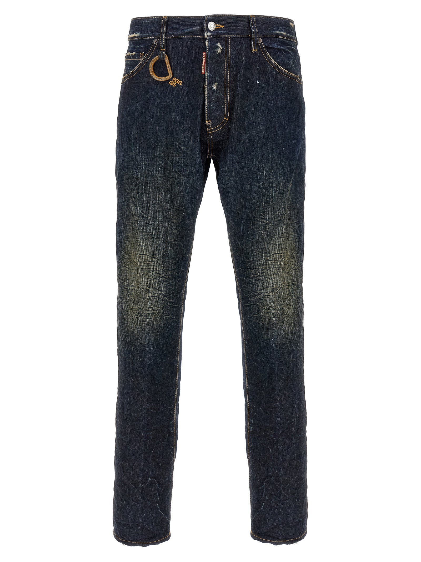 Dsquared² Blue Cotton Slim Fit Men's Jeans