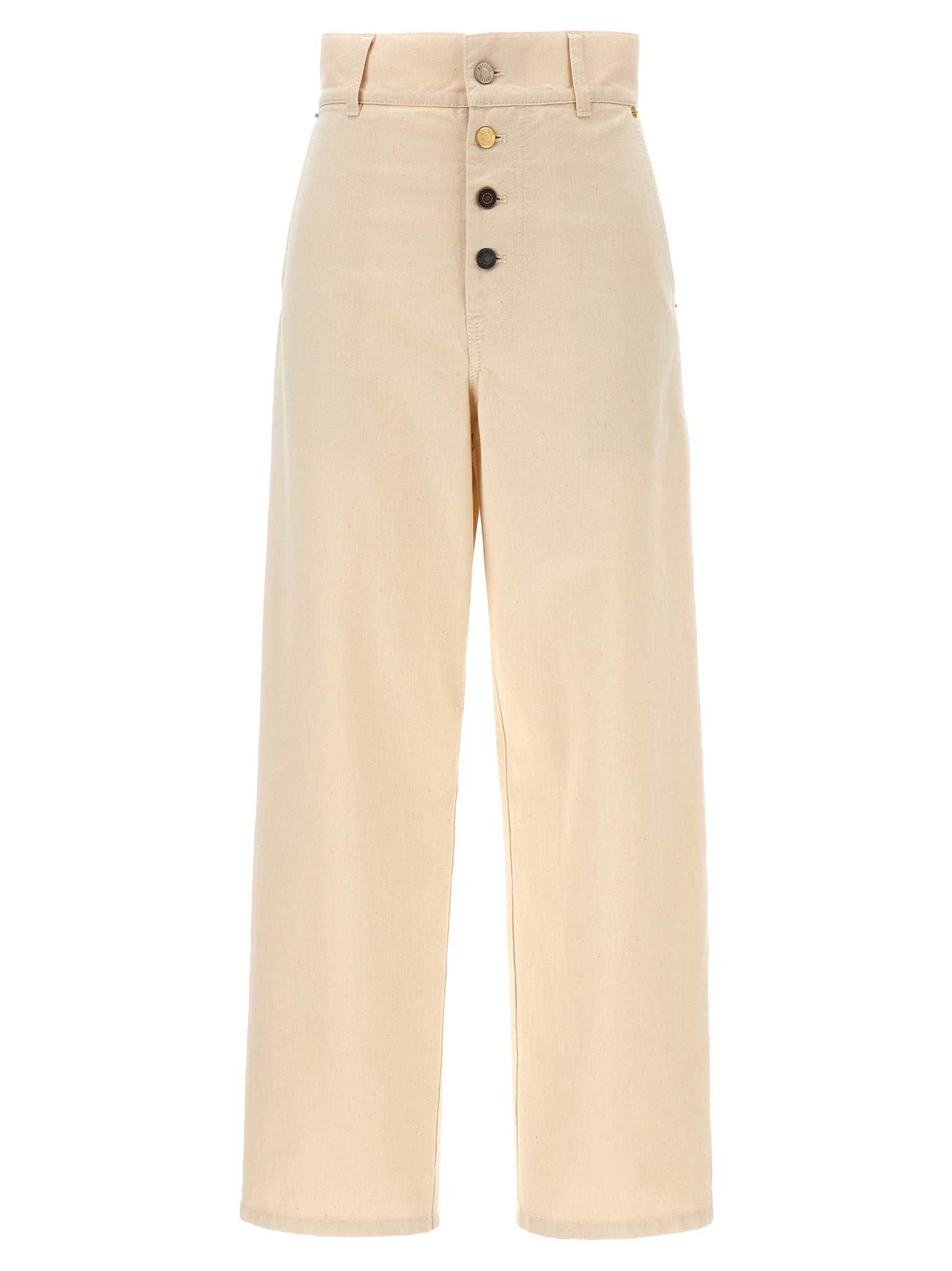 Moschino Beige Cotton Casual Women's Pants
