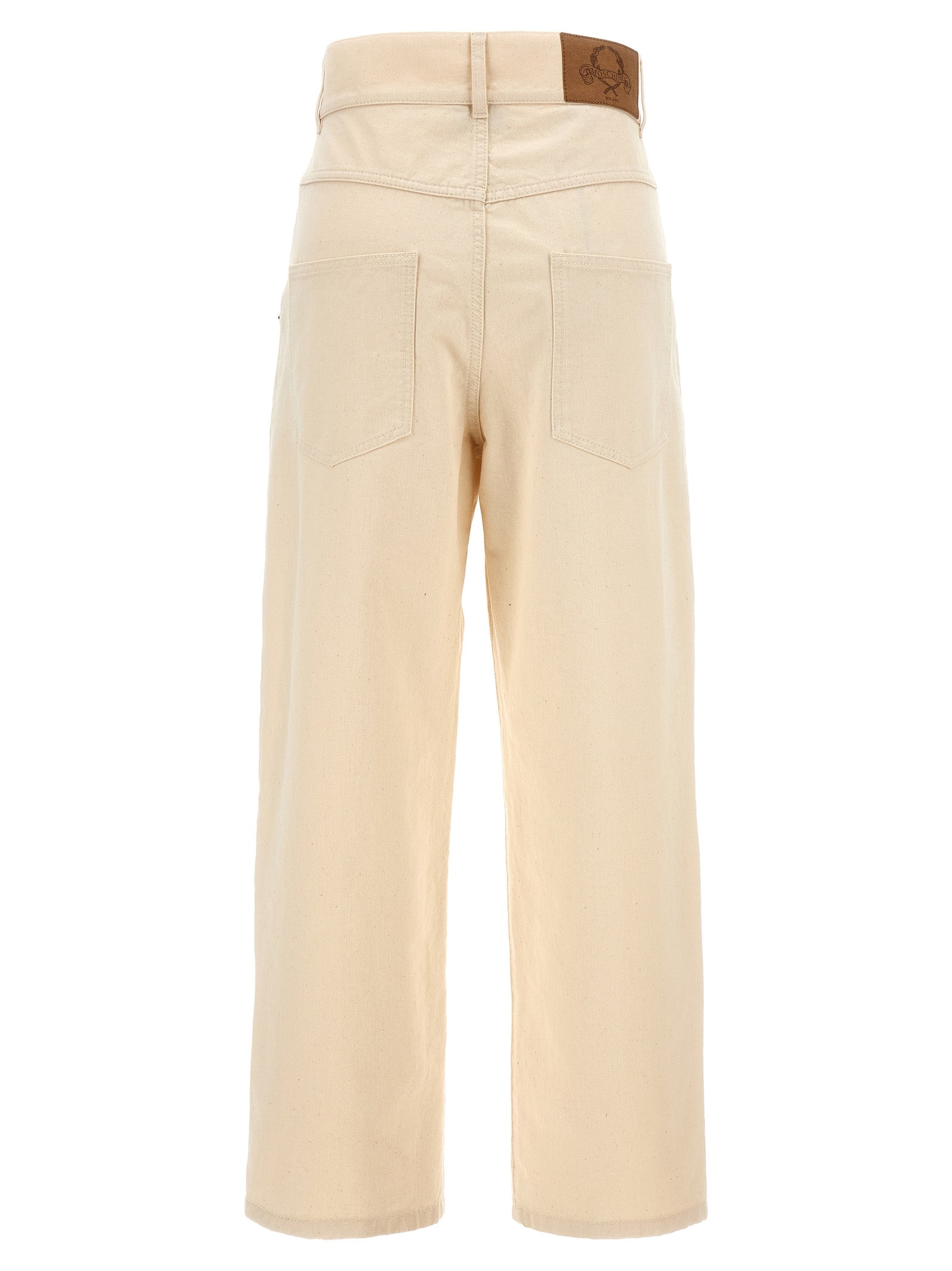 Moschino Beige Cotton Casual Women's Pants