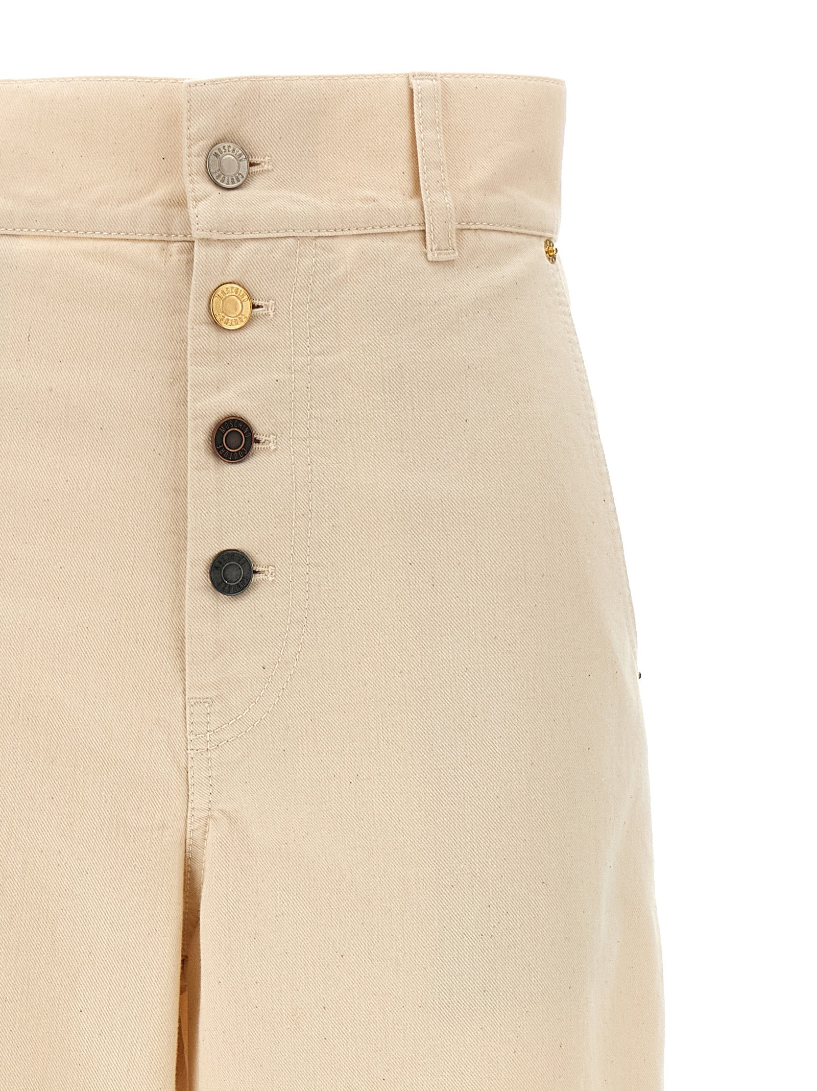 Moschino Beige Cotton Casual Women's Pants