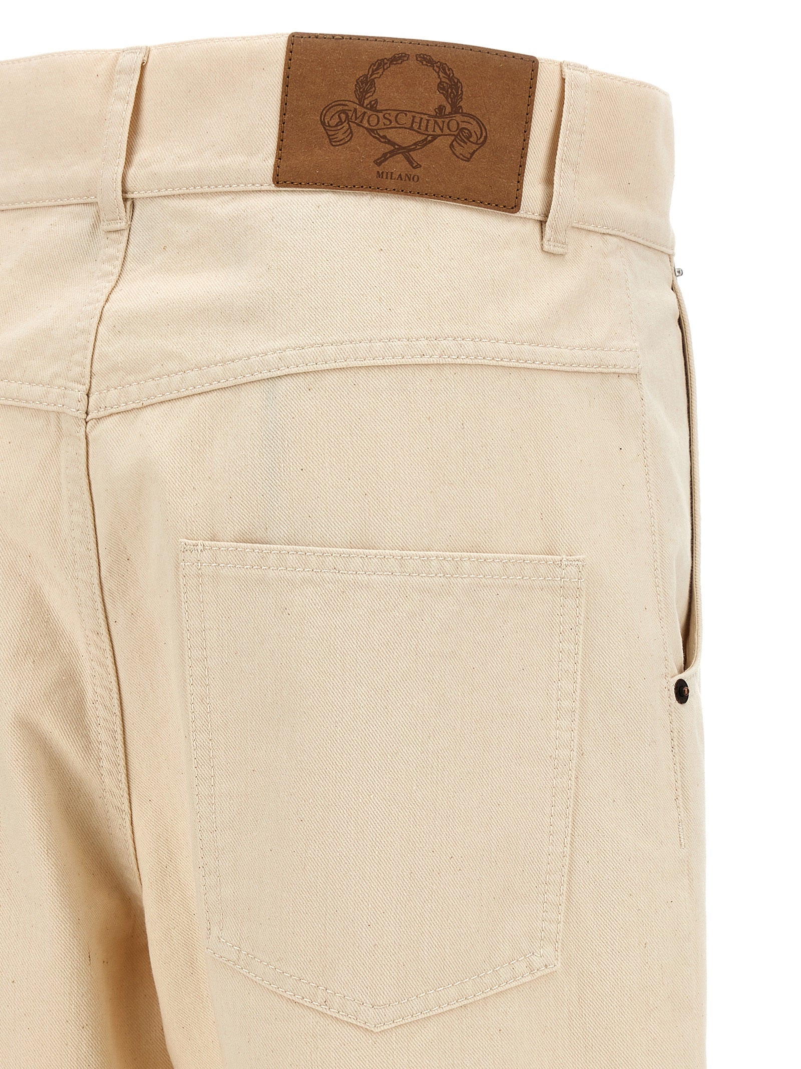 Moschino Beige Cotton Casual Women's Pants