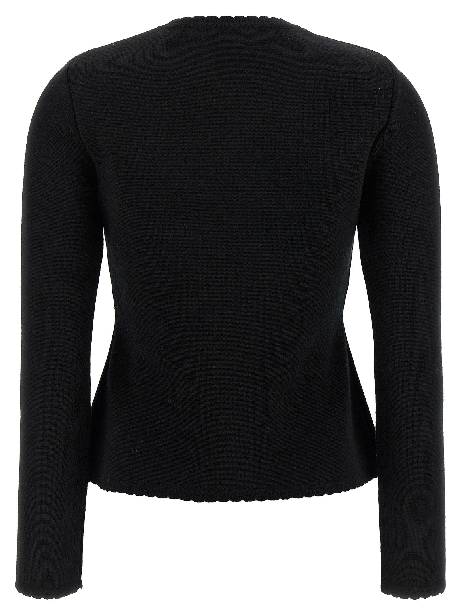Moschino Black Virgin Wool Women's Cardigan