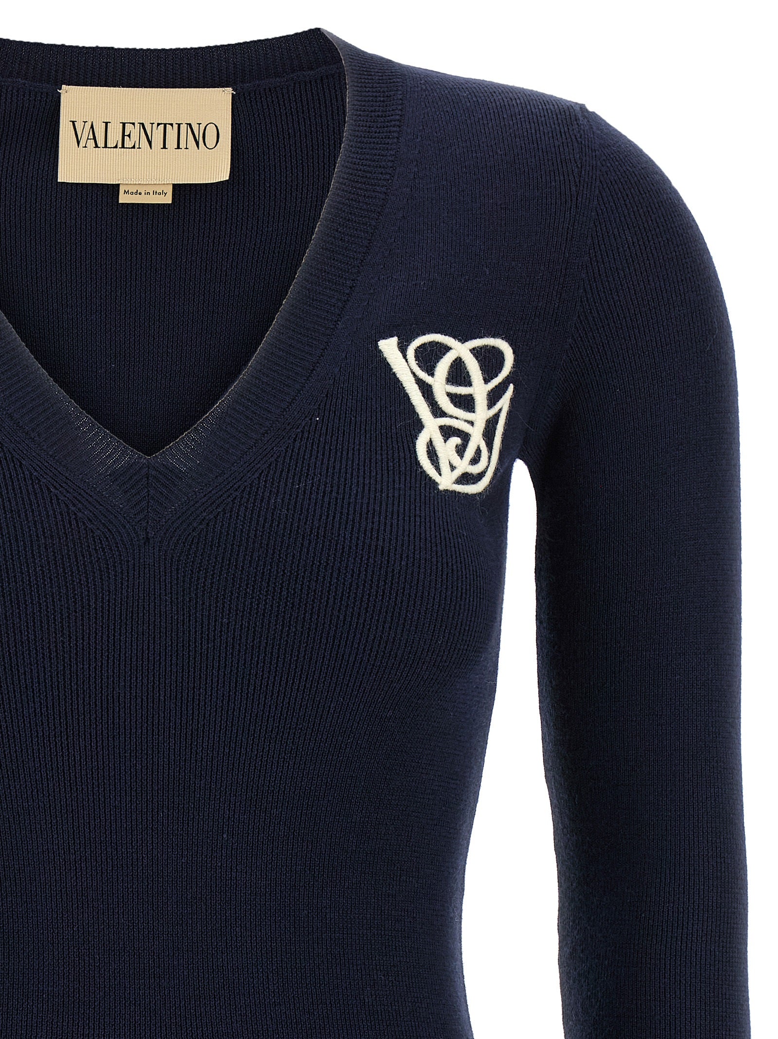 Valentino Garavani Blue Virgin Wool Women's Cardigan