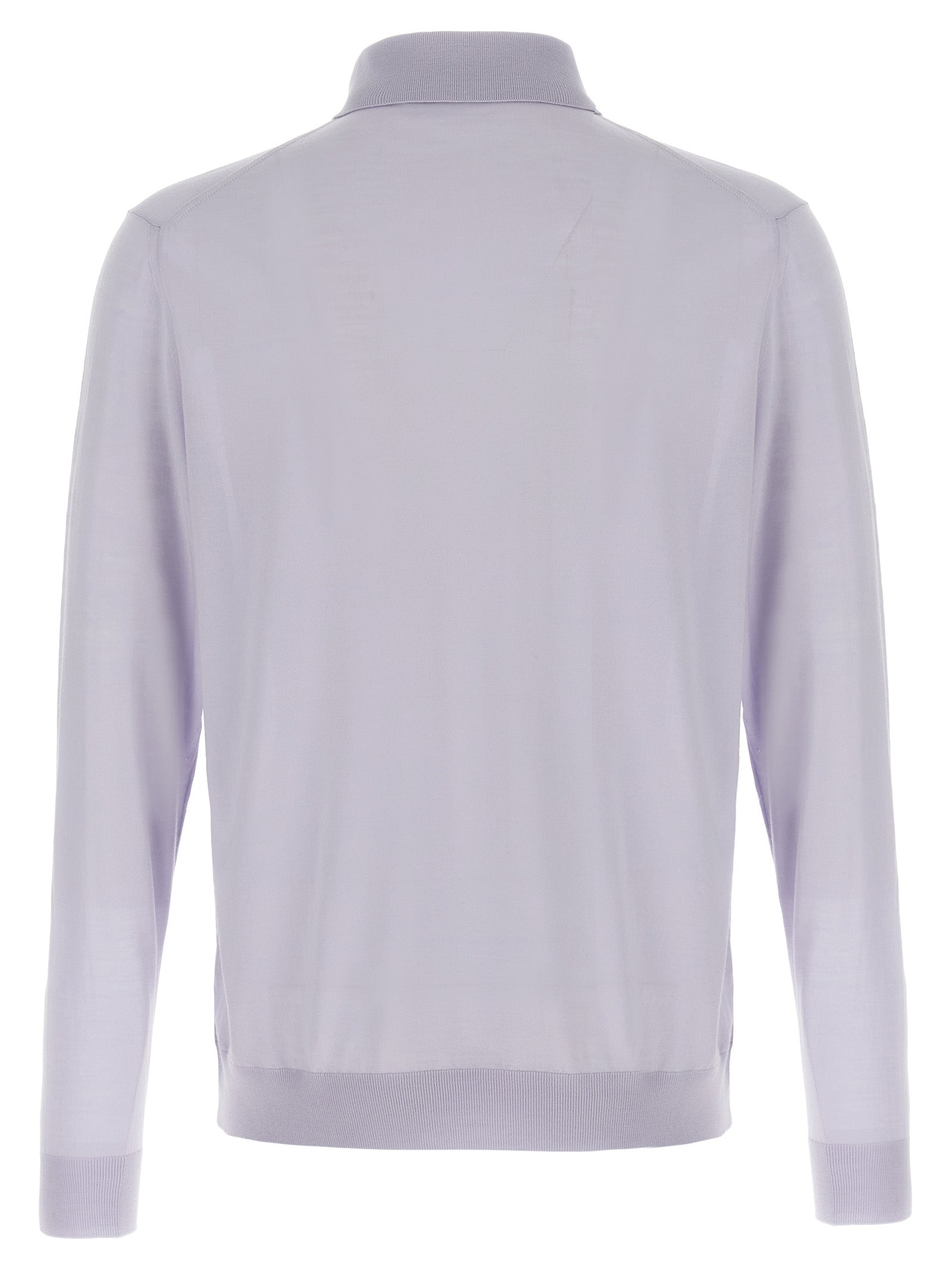 Kiton Blue Wool Polo Men's Shirt