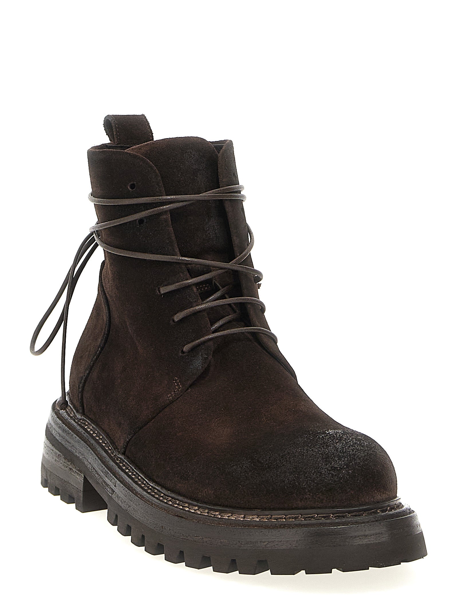 Marsell Brown Cotton Chelsea Men's Boots