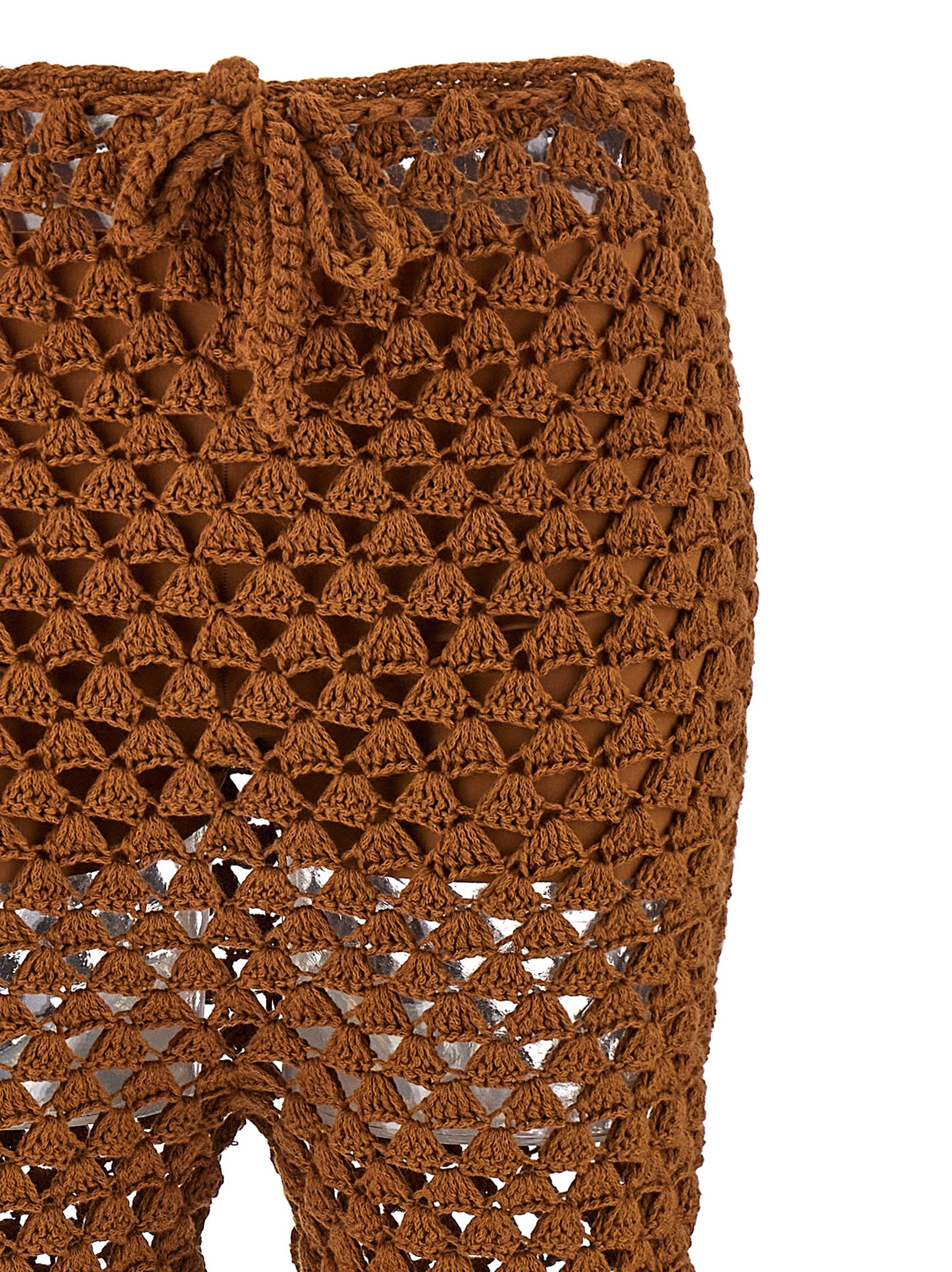 Ermanno Scervino Brown Cotton Flared Women's Pants