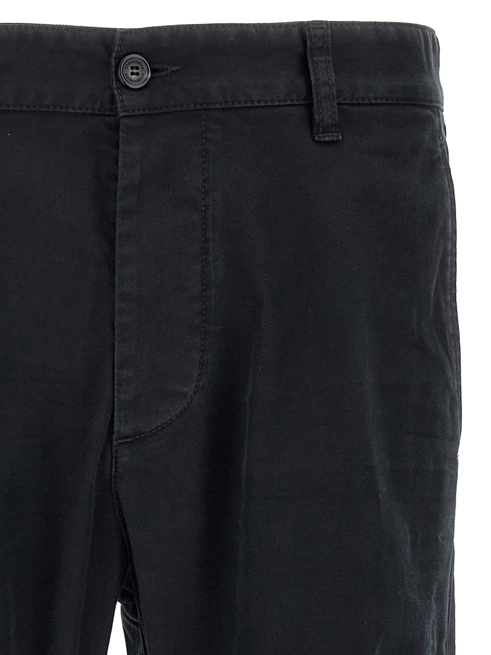 Dsquared² Black Cotton Chino Men's Pants
