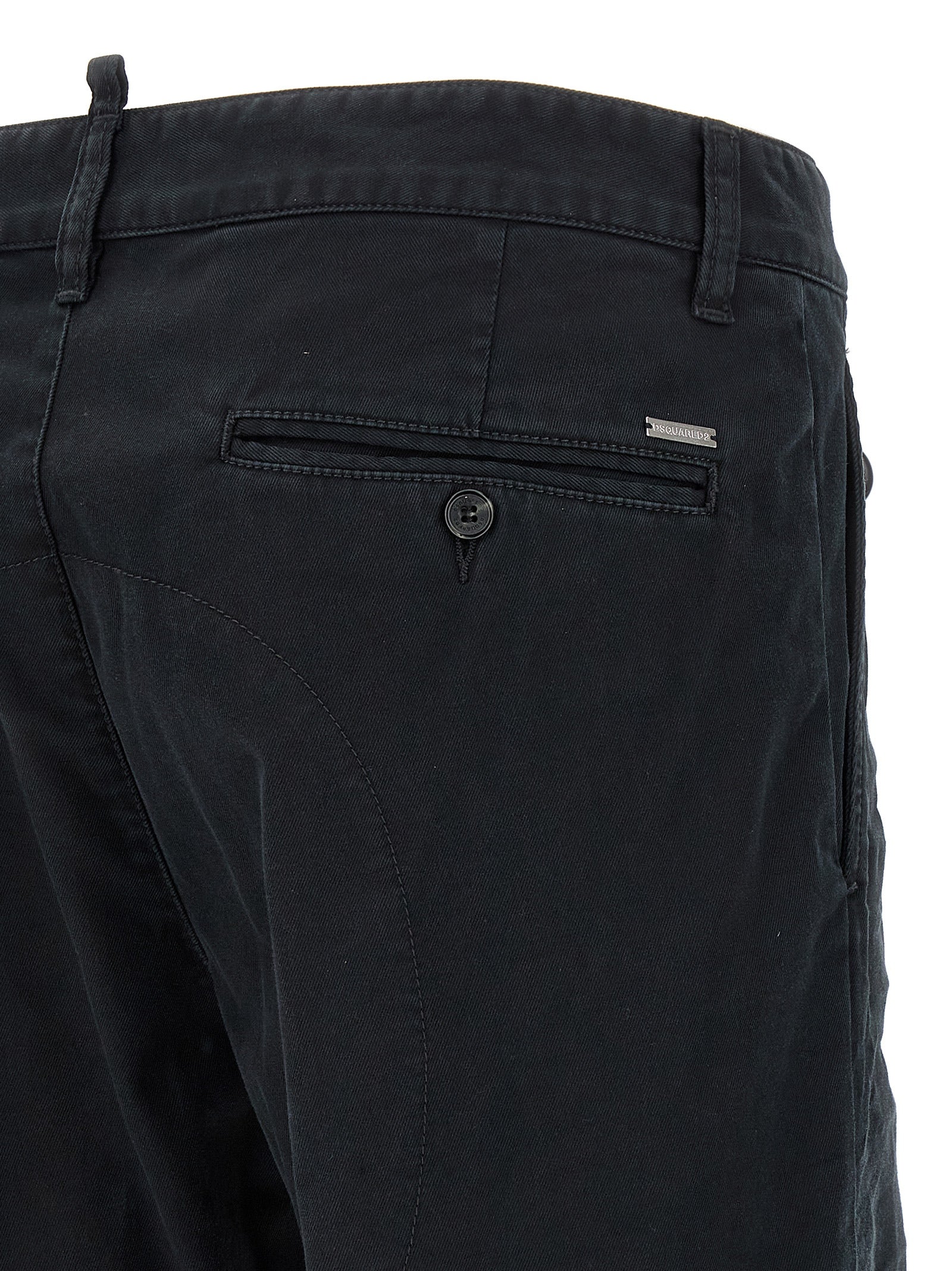 Dsquared² Black Cotton Chino Men's Pants