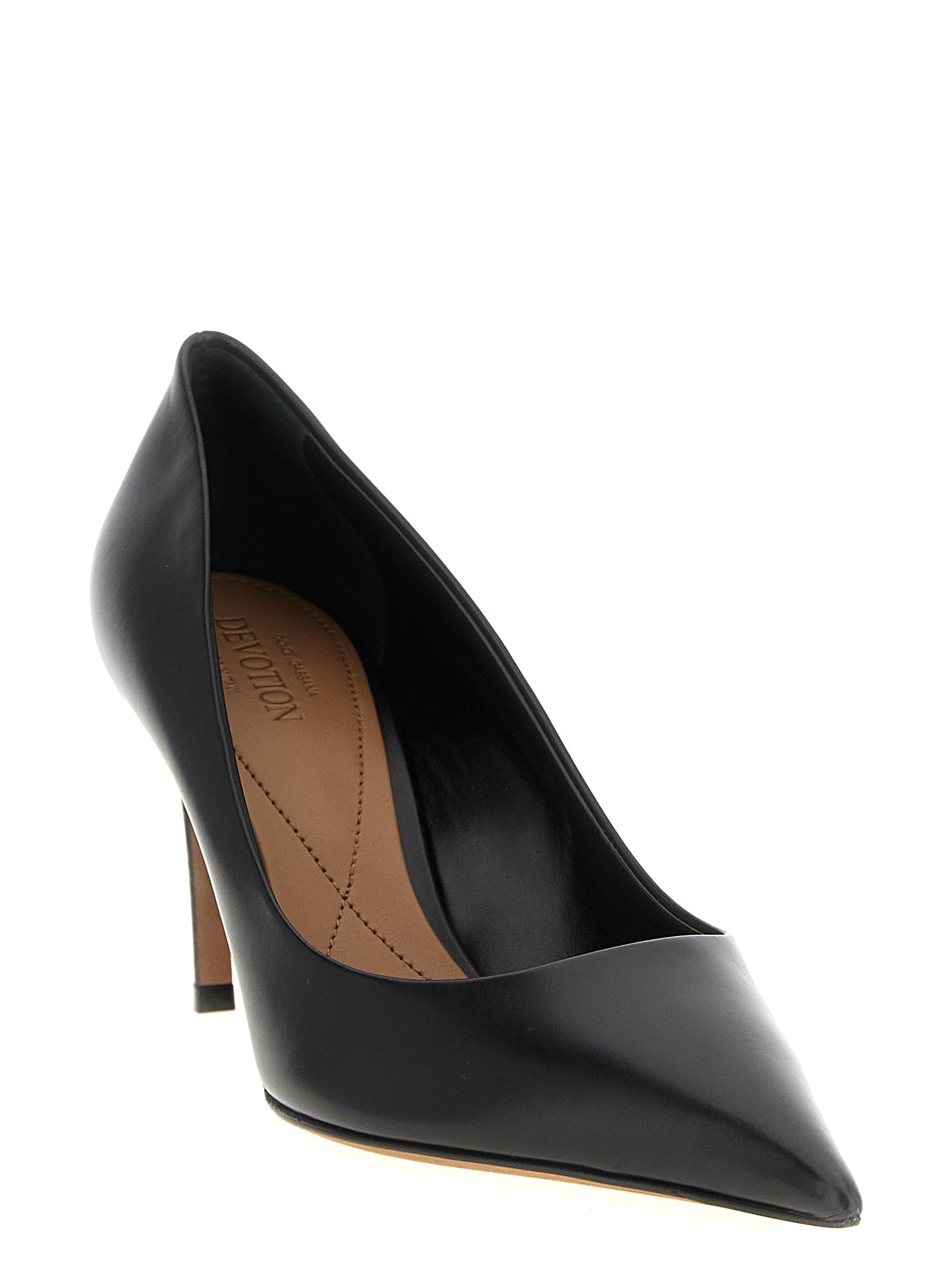 Dolce & Gabbana Black Calfskin High Heel Women's Pumps