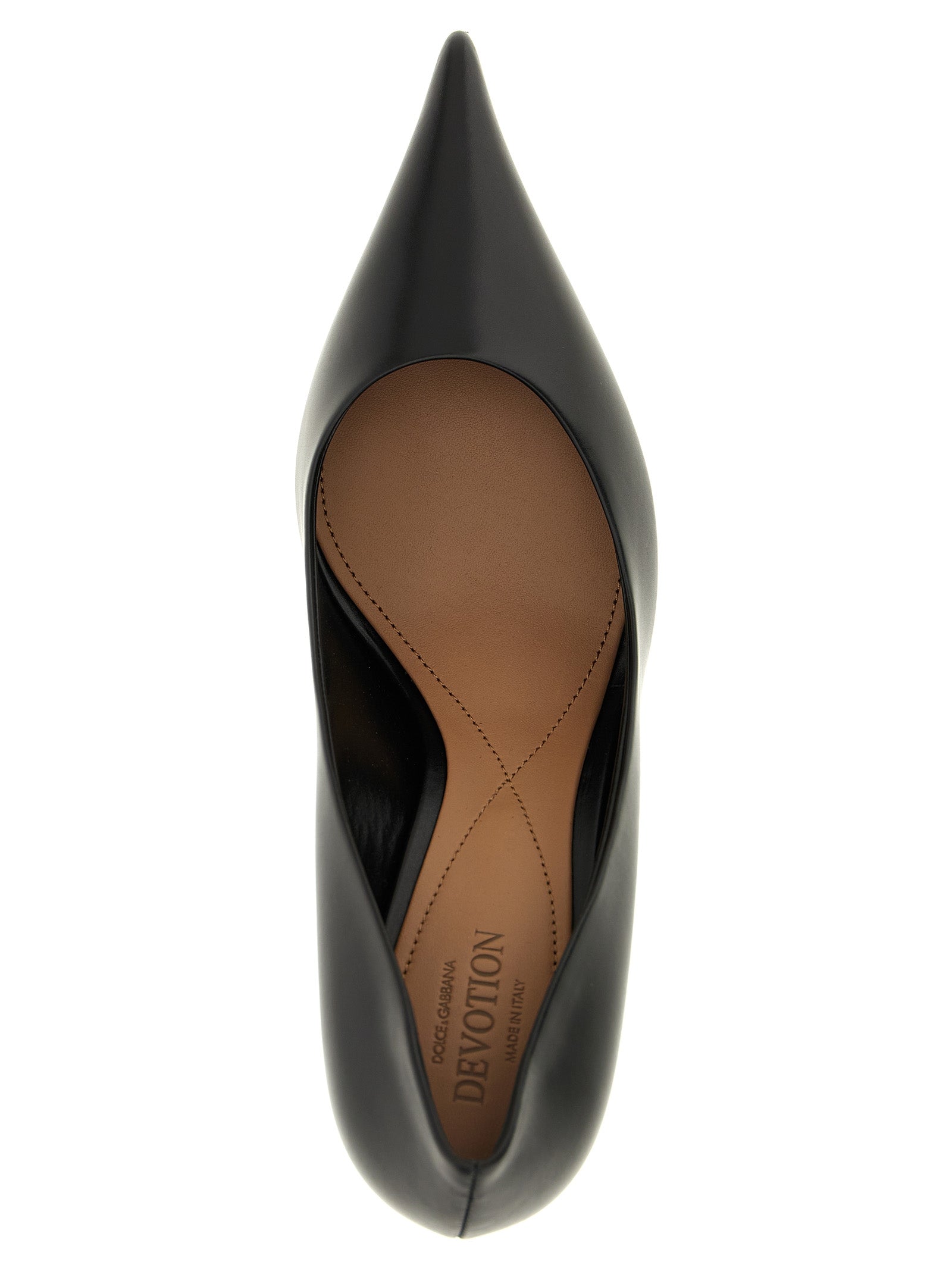 Dolce & Gabbana Black Calfskin High Heel Women's Pumps