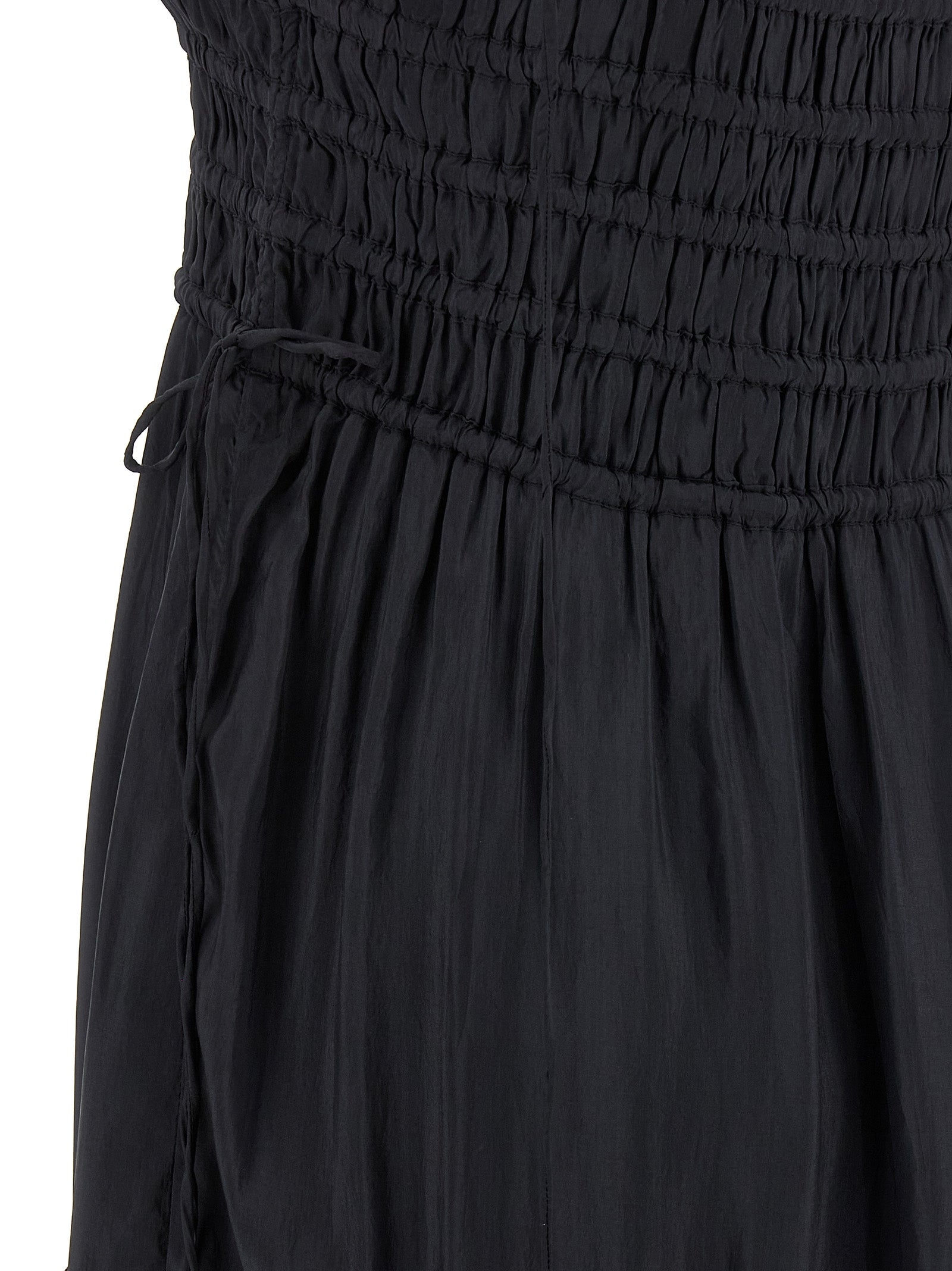 Ganni Gray Viscose Long Women's Dress