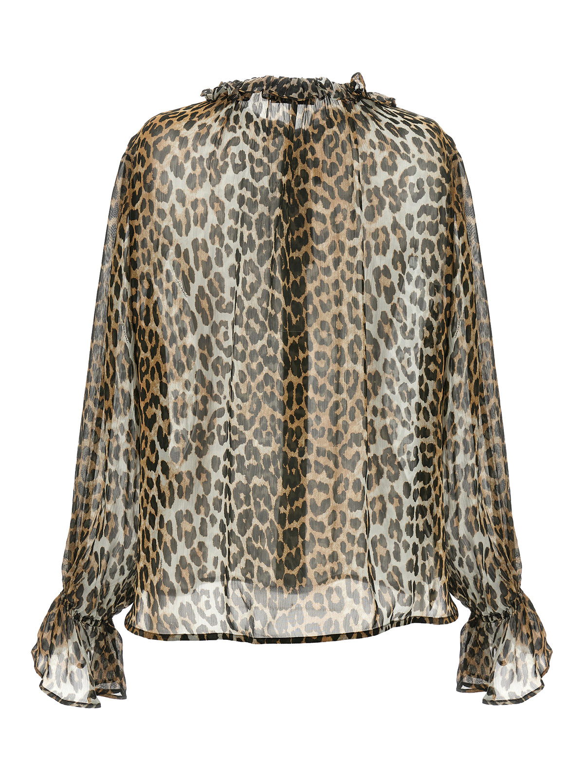 Ganni Brown Viscose Women's Blouse