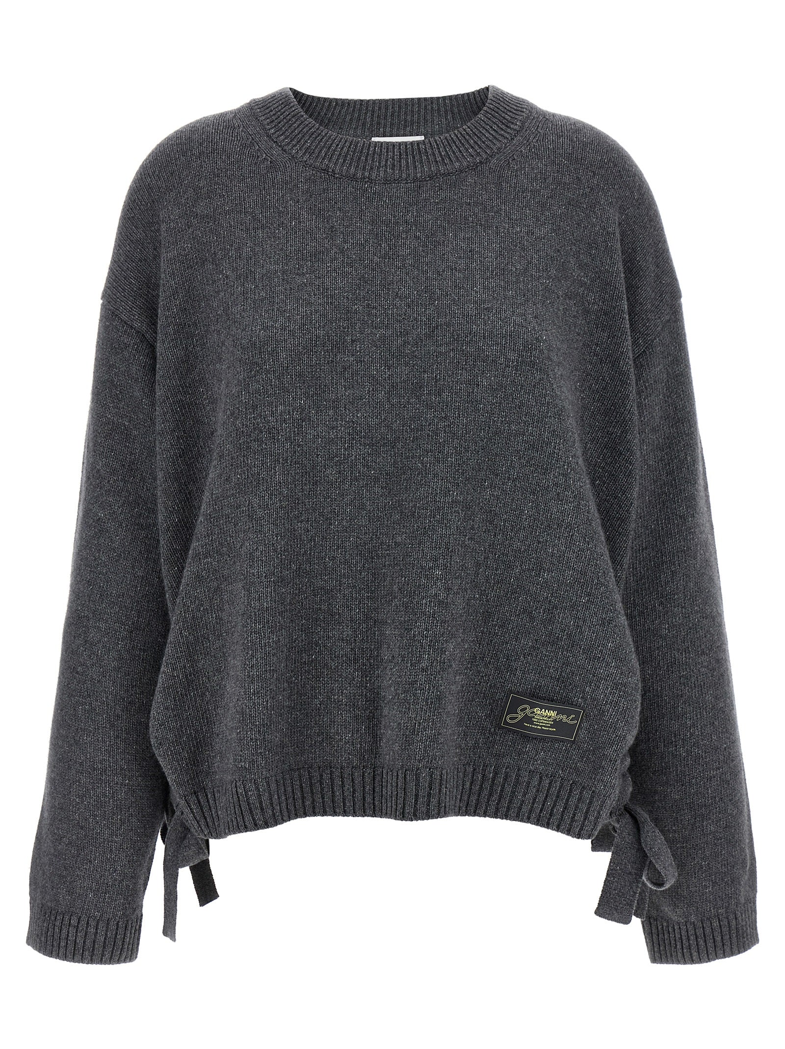 Ganni Gray Wool Women's Cardigan