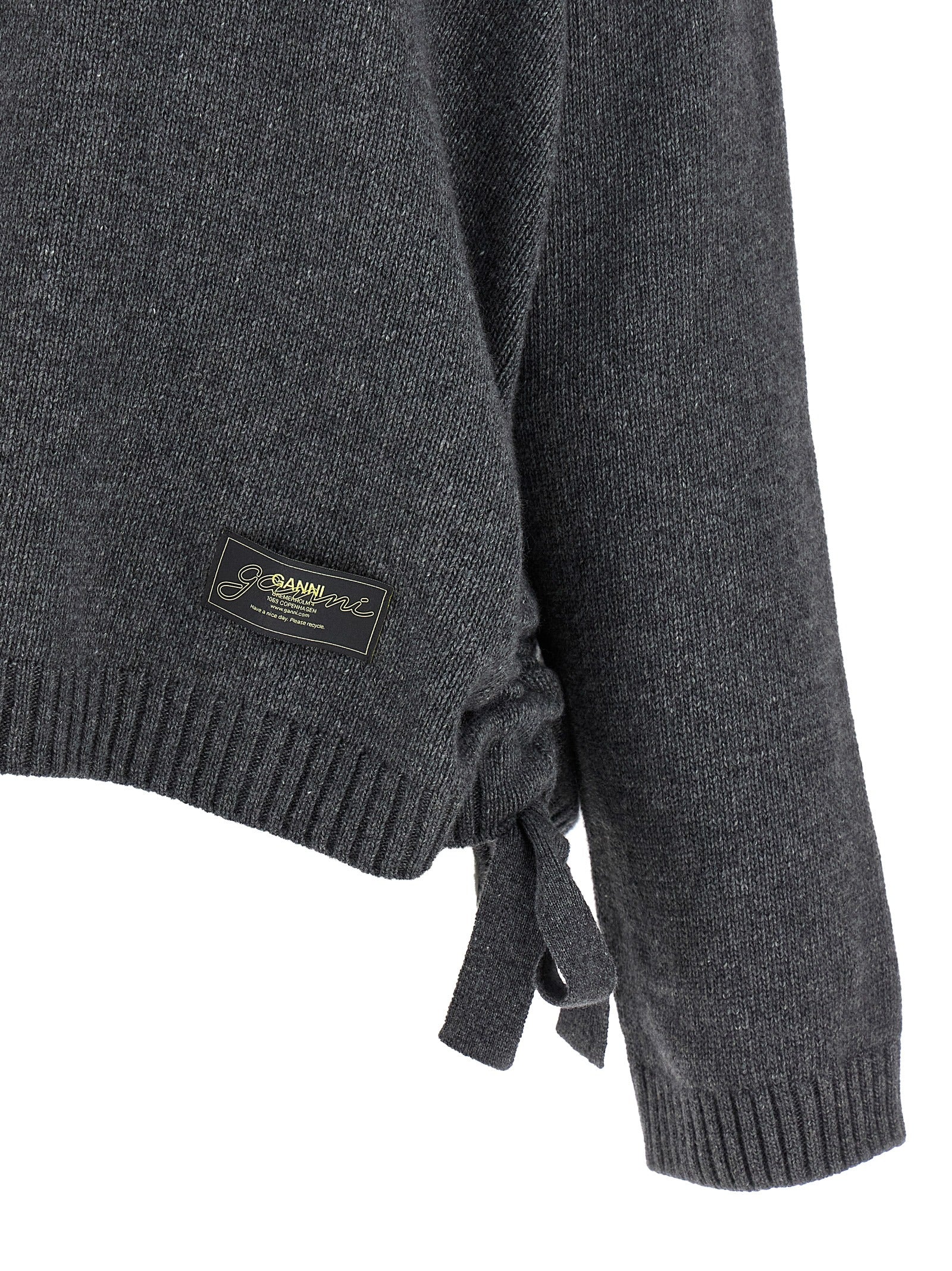 Ganni Gray Wool Women's Cardigan