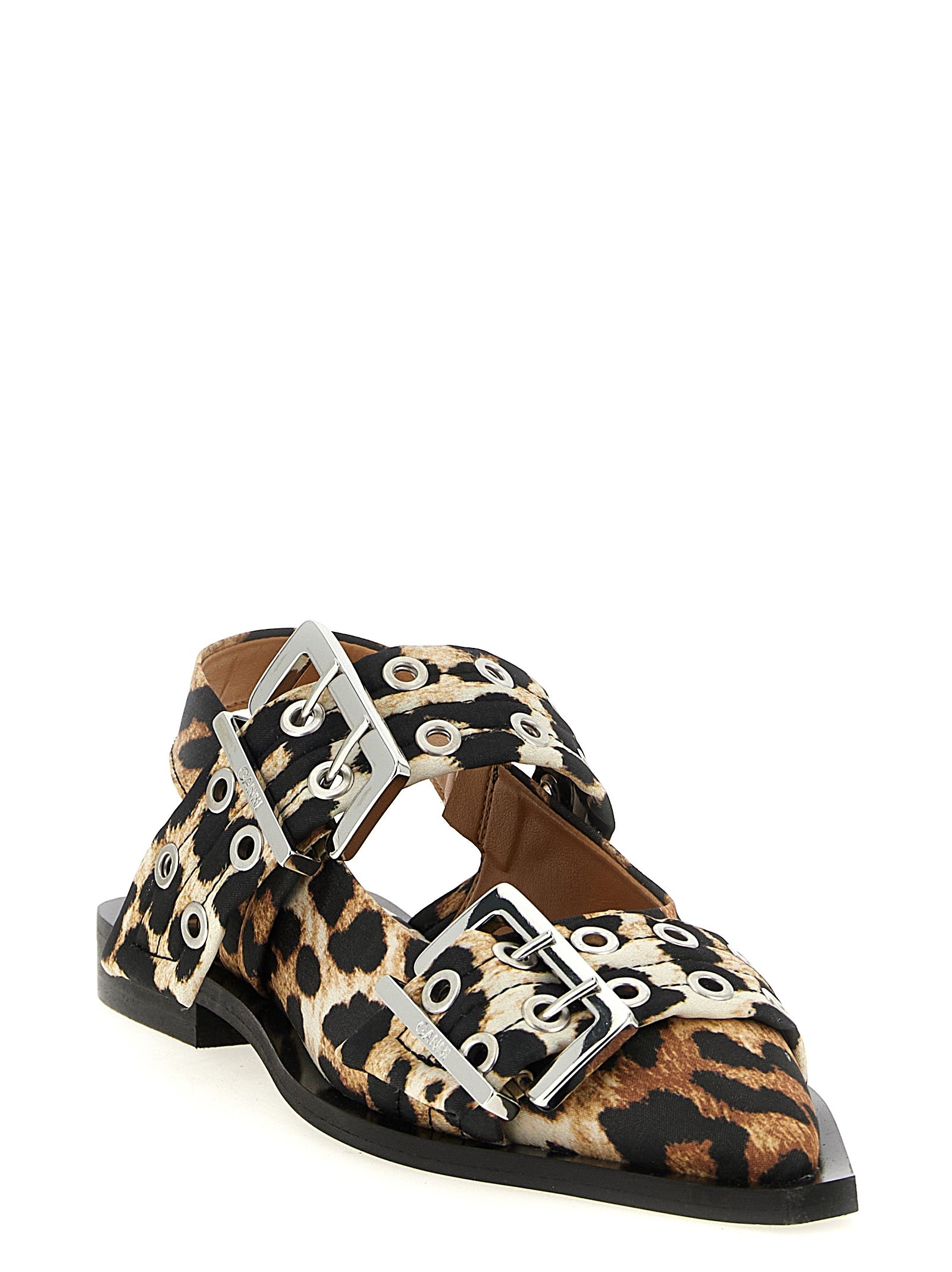 Ganni Multicolor Polyester Ballet Women's Flats