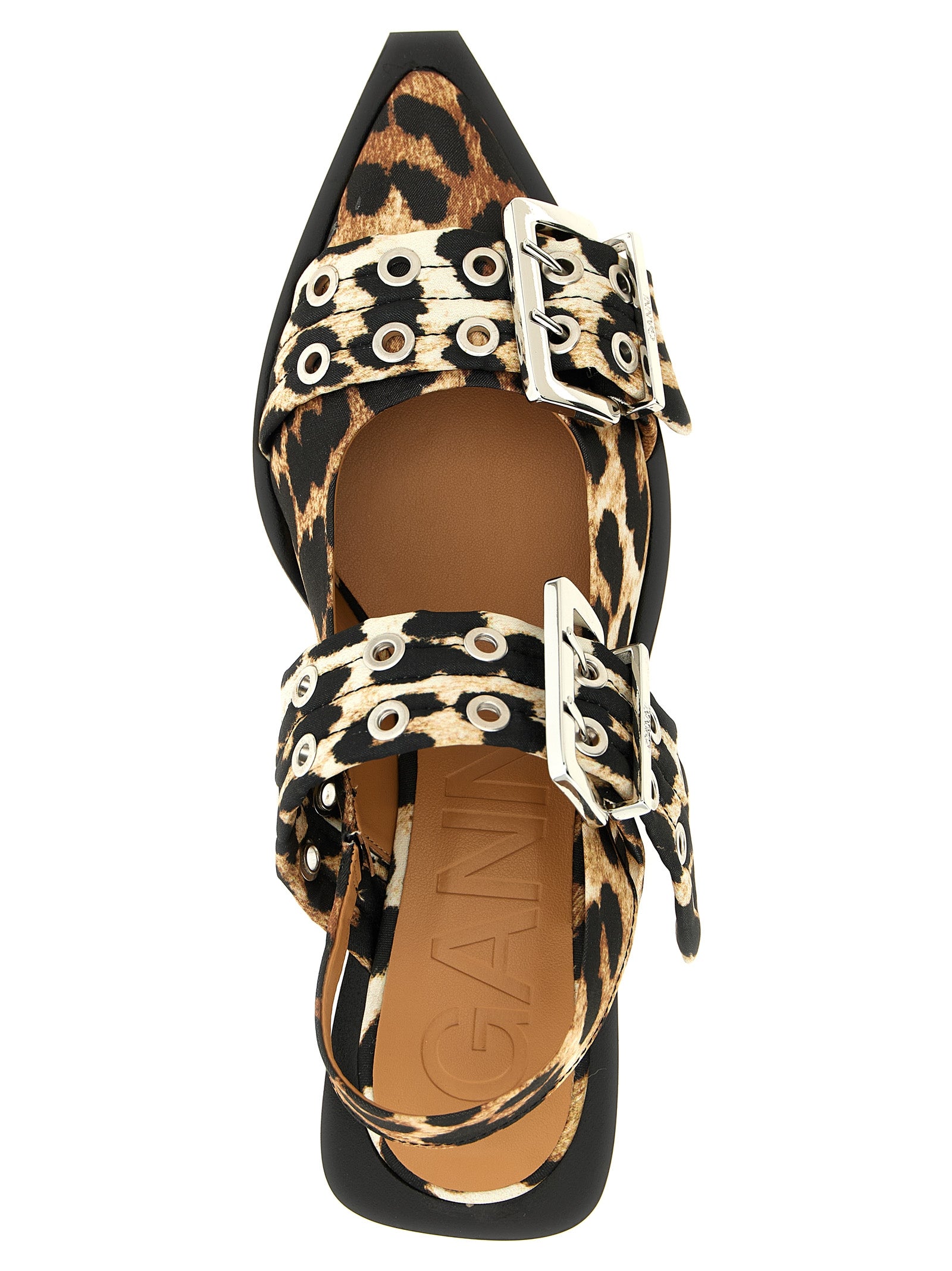 Ganni Multicolor Polyester Ballet Women's Flats