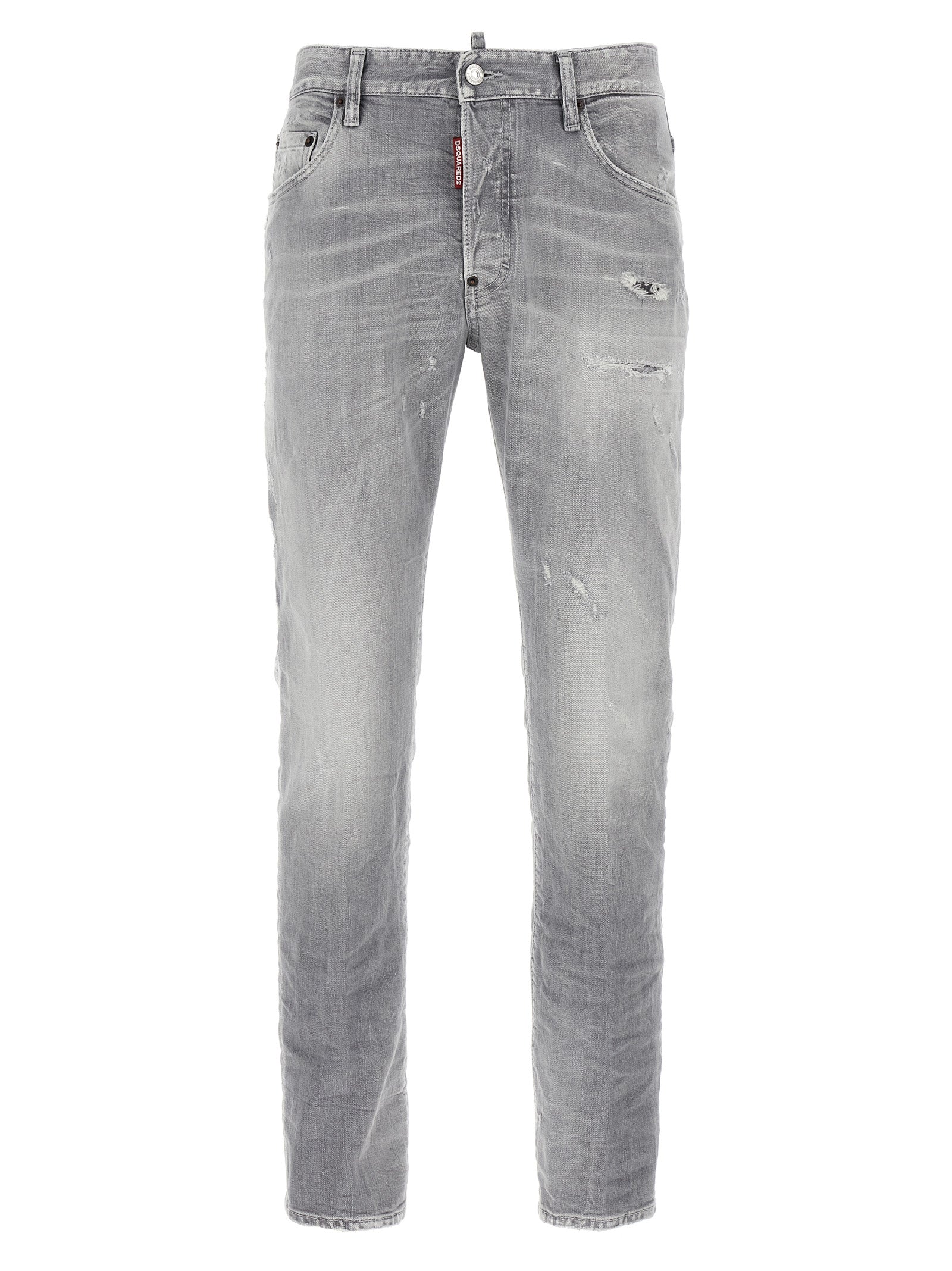 Dsquared² Gray Cotton Relaxed Fit Men's Jeans