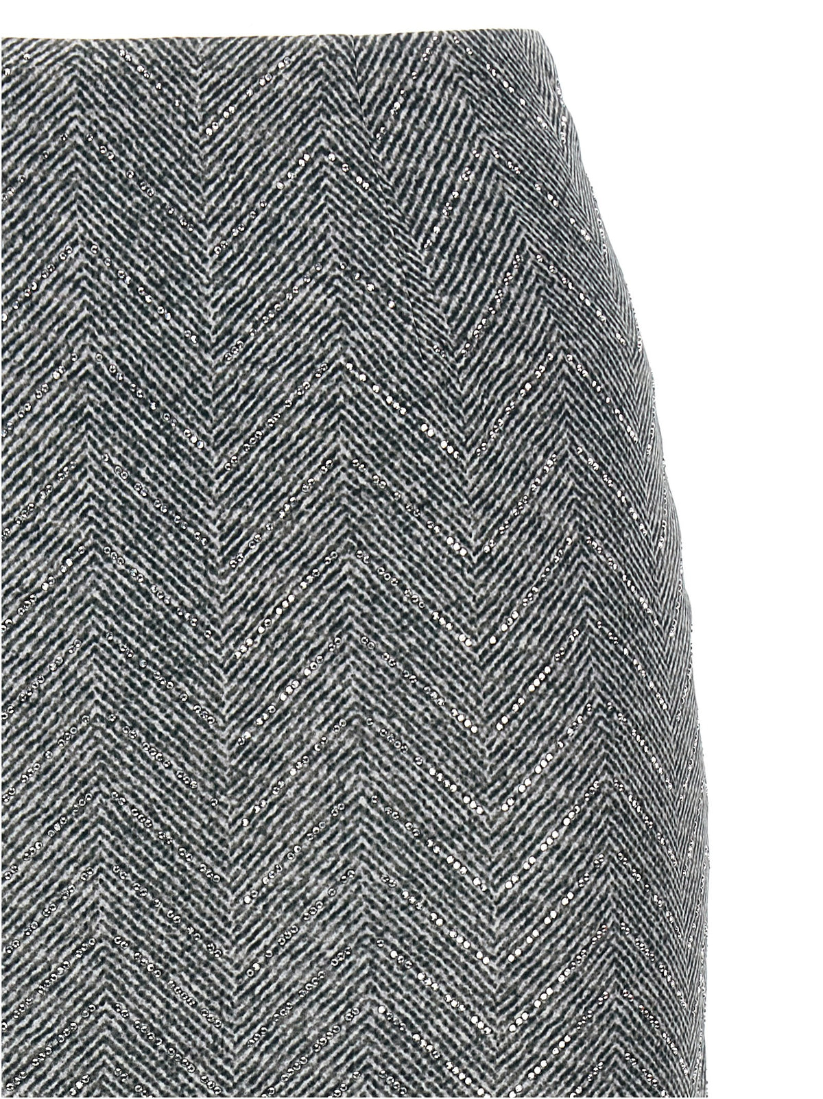 Ermanno Scervino Gray Silk Midi Women's Skirt