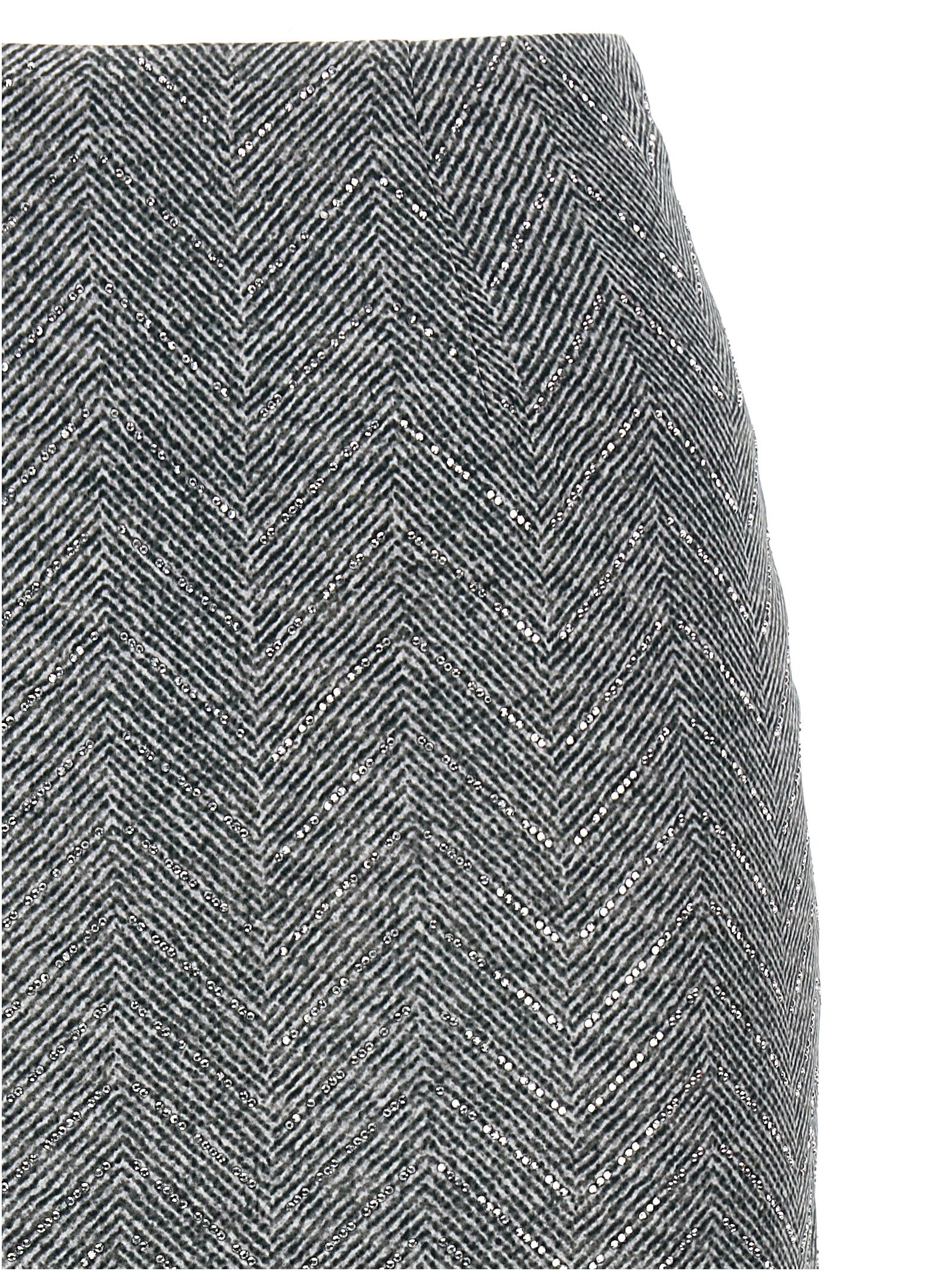 Ermanno Scervino Gray Silk Midi Women's Skirt